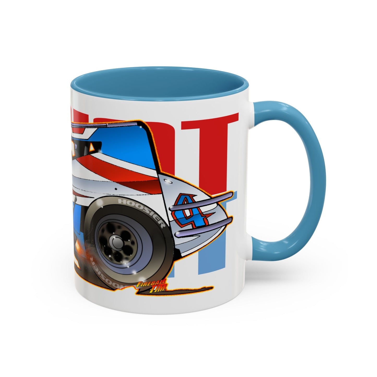 SPRINT CAR Collectible Fireball Art Coffee Mug