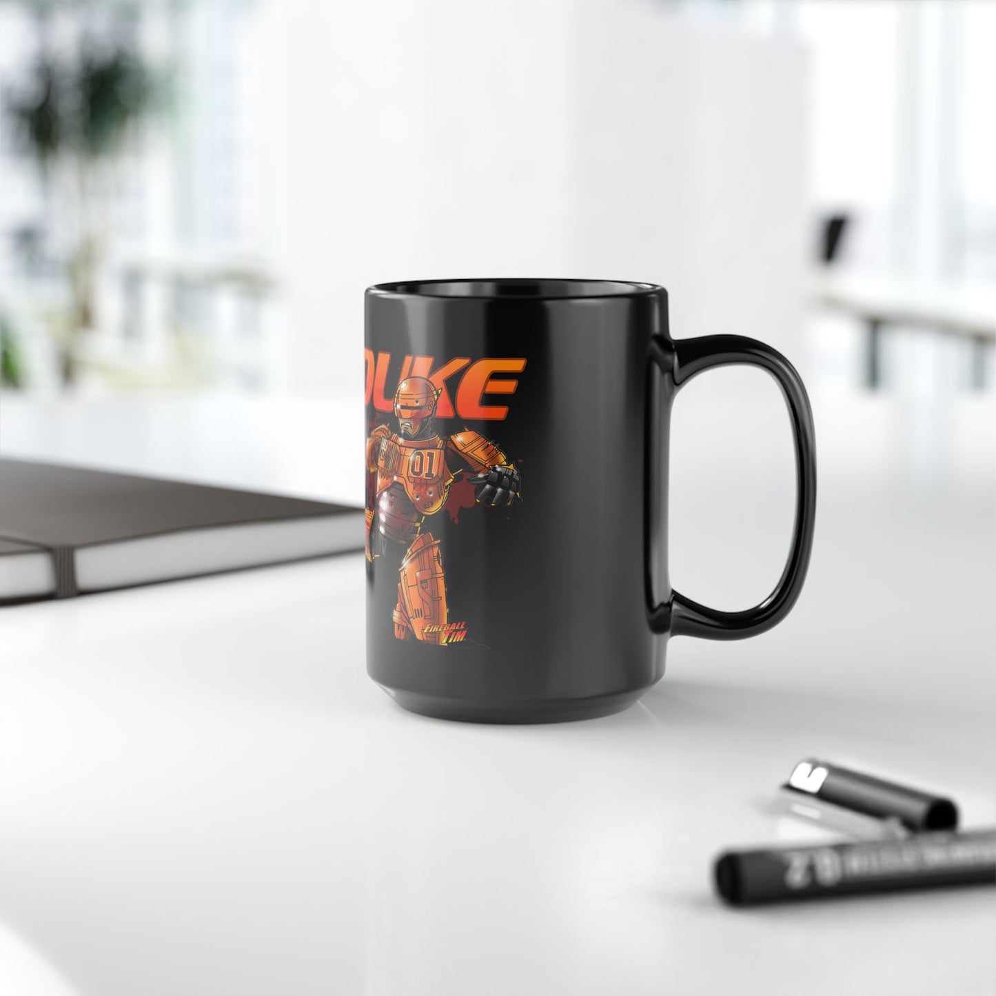 ROBODUKE Robocop Dukes of Hazzard Concept Art Coffee Mug 2 Sizes