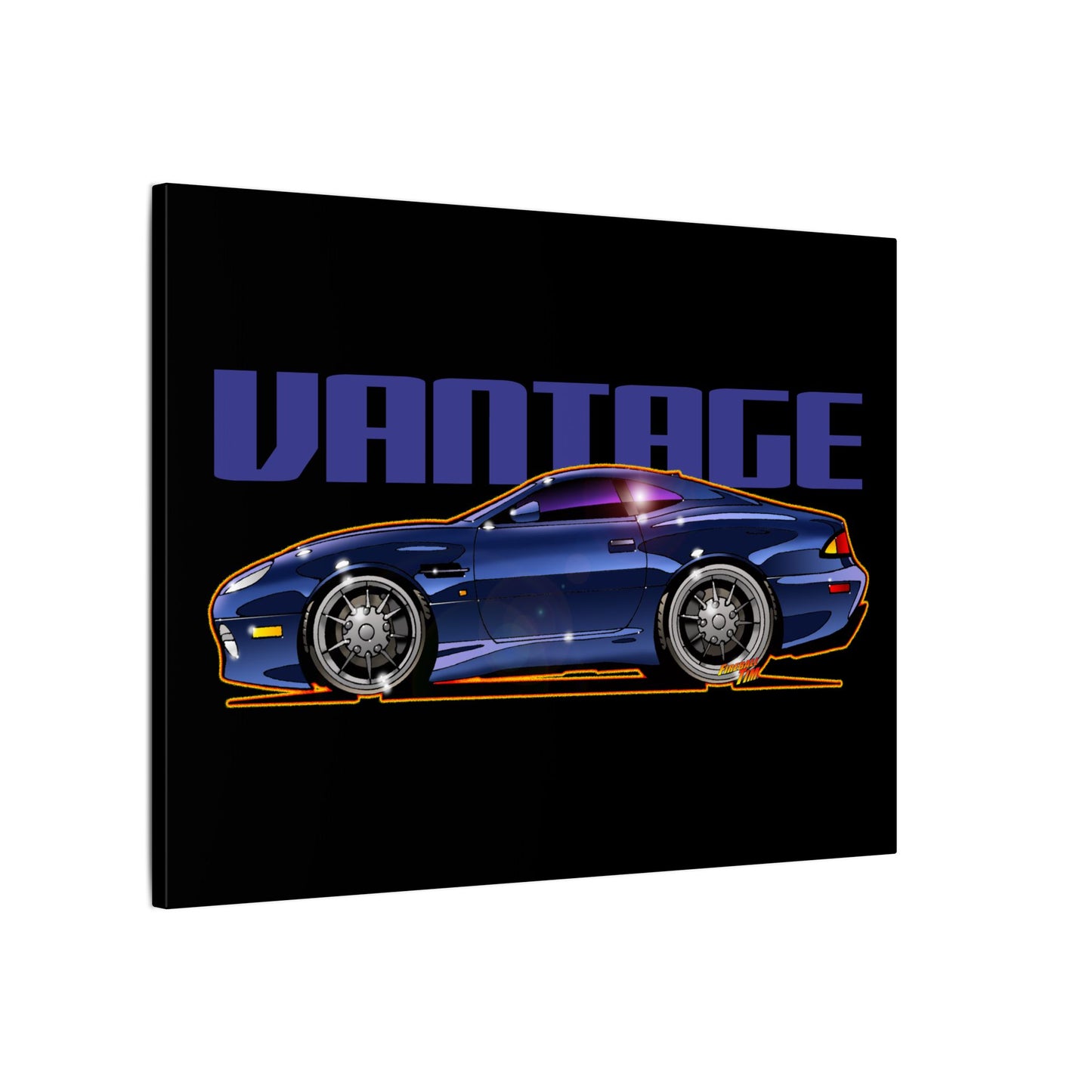 ASTON MARTIN VANTAGE 2001 Fireball Art Canvas Print