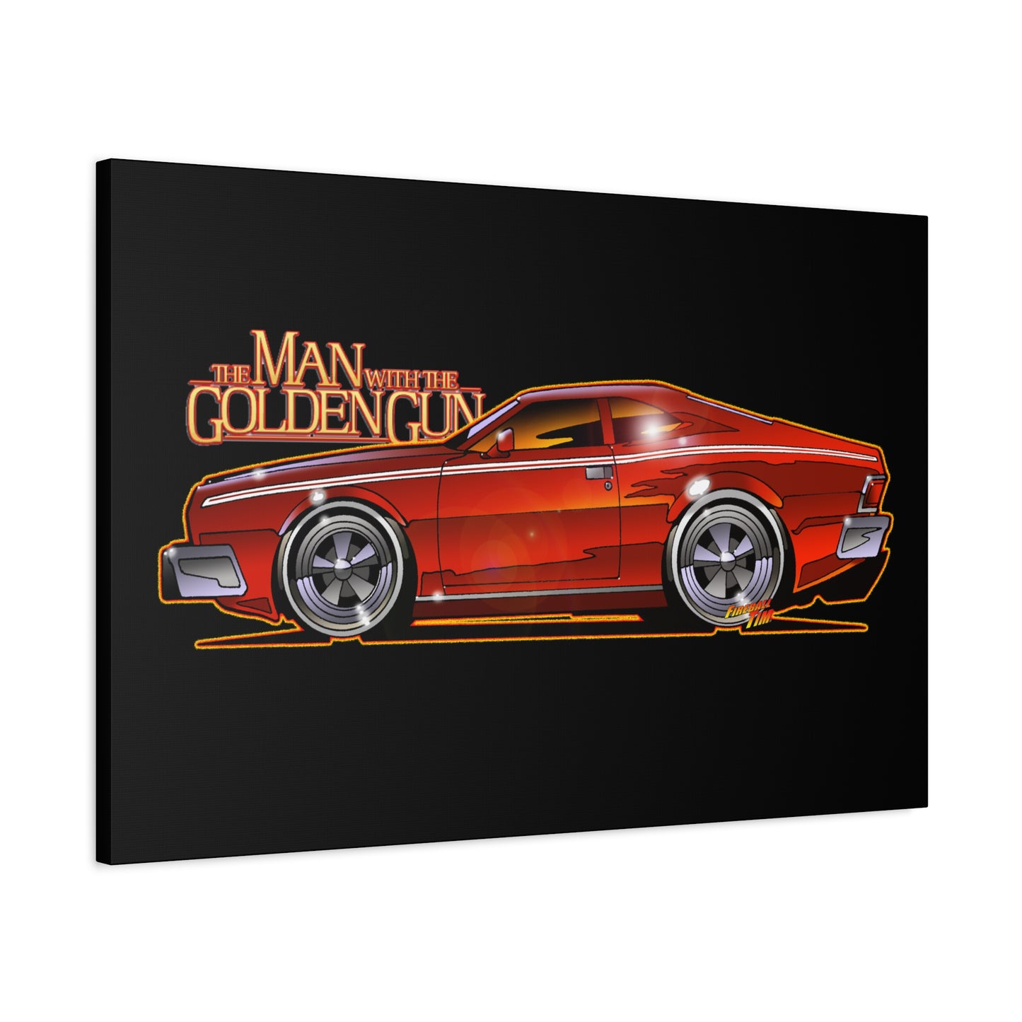 MAN WITH THE GOLDEN GUN AMC Hornet James Bond Fireball Art Canvas Print