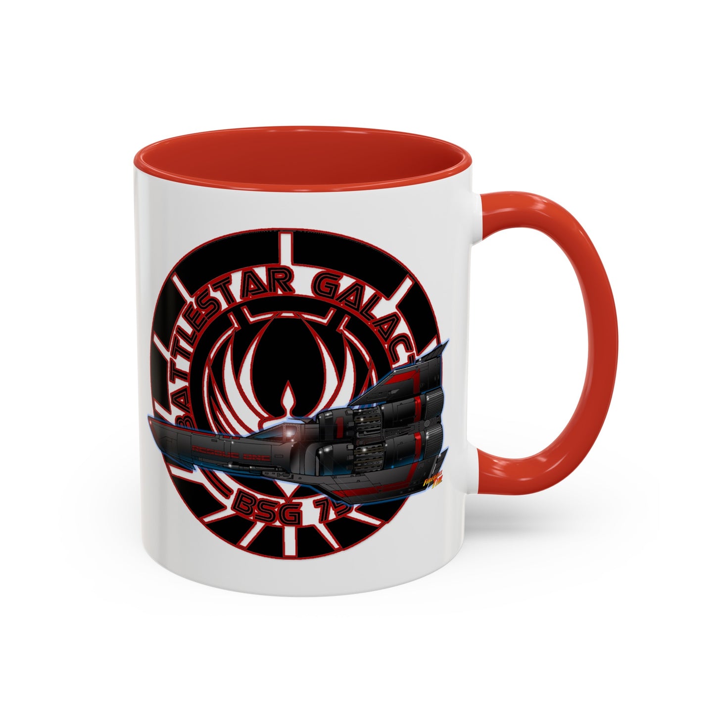 BATTLESTAR GALACTICA Viper Concept Art Crest Coffee Mug 11 and 15oz