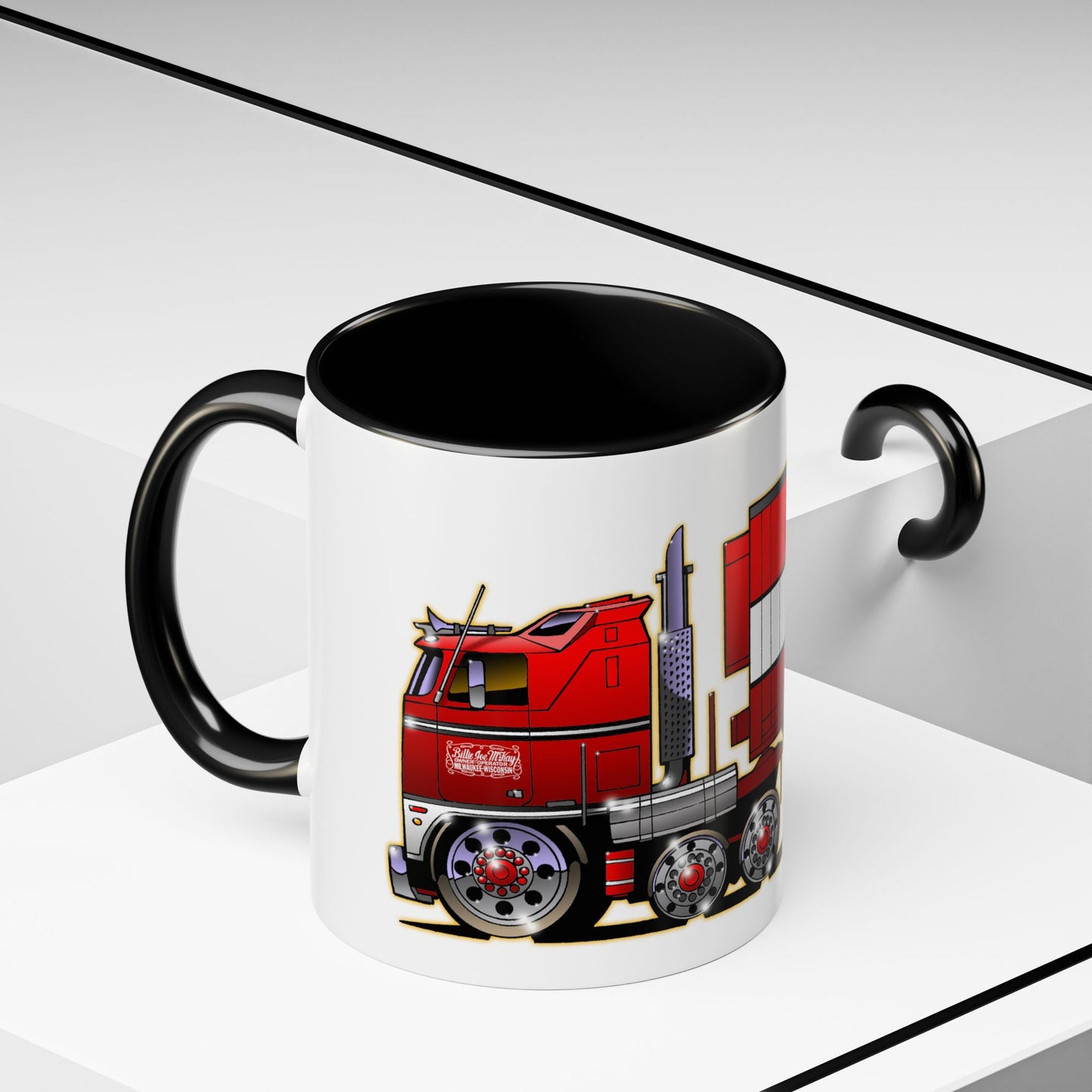 BJ AND THE BEAR TV Show Semi Truck Concept Art Coffee Mug 2 Sizes 2 Colors