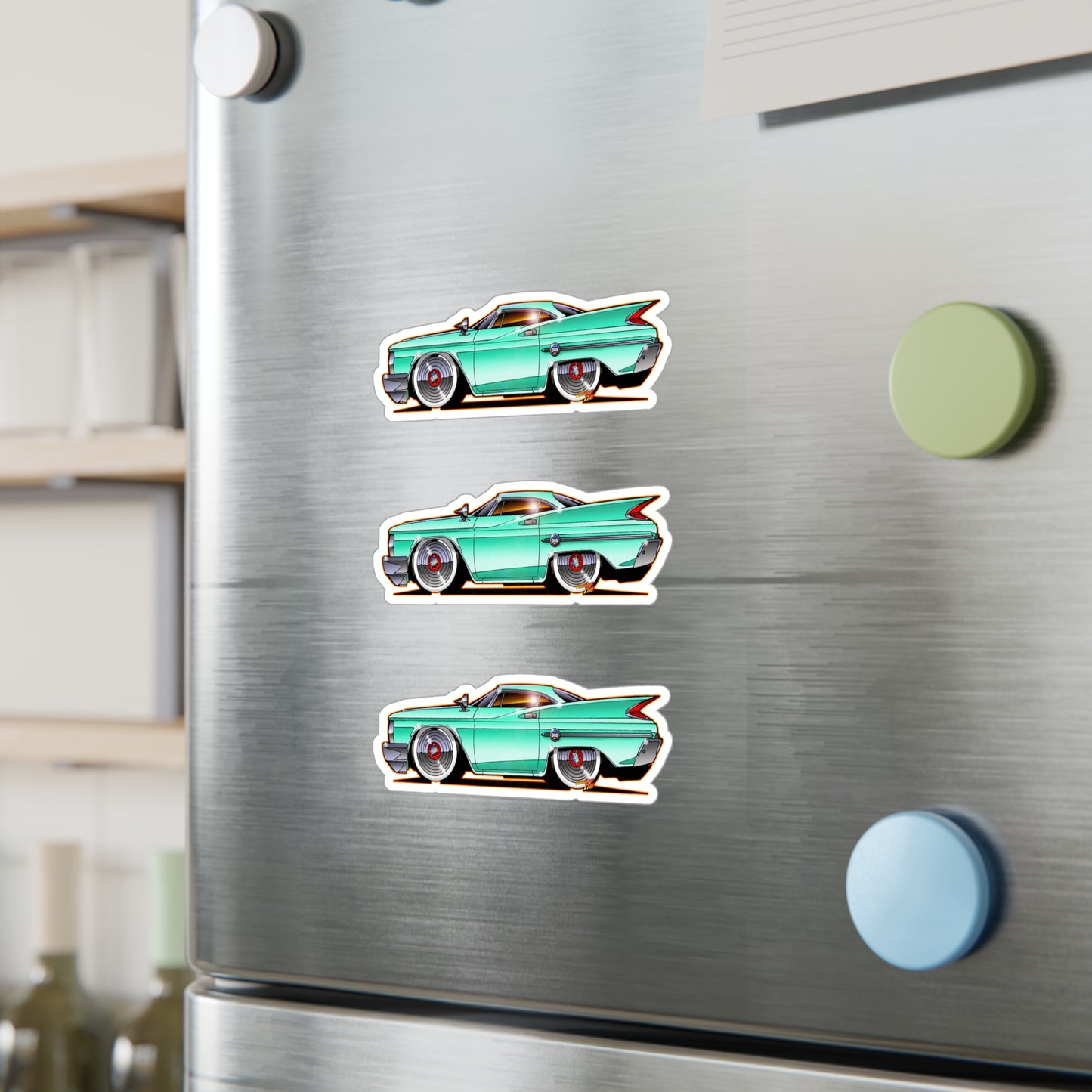 CHRYSLER 300F 1960 Fireball Classic Car Art Decal Sticker Set - 4 Sizes