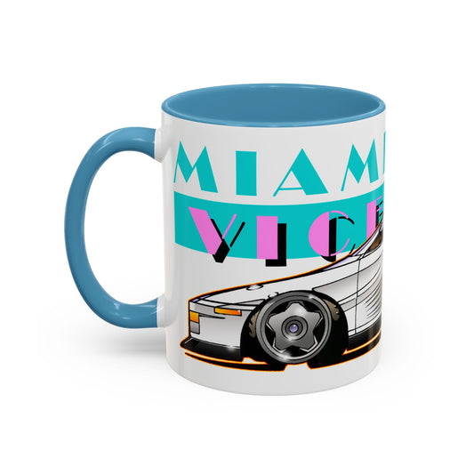 MIAMI VICE FERRARI TESTAROSSA TV Show Coffee Mug 2 Sizes 3 Colors