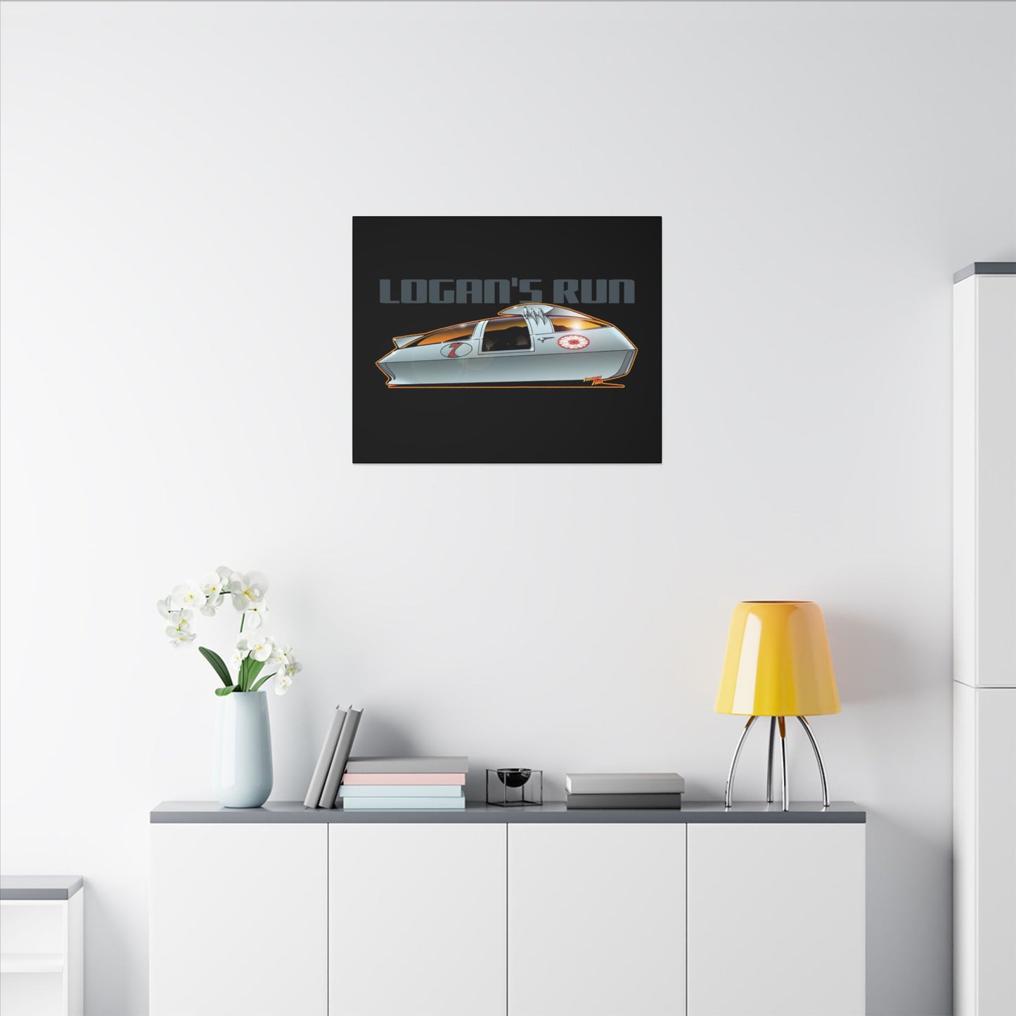 LOGAN'S RUN Sci Fi TV Car Collectible Fireball Art Canvas Print