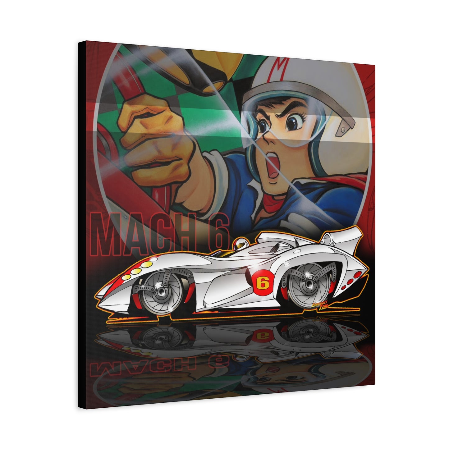 SPEED RACER MACH 6 Fireball Art Collectible Canvas Print - Multiple Sizes