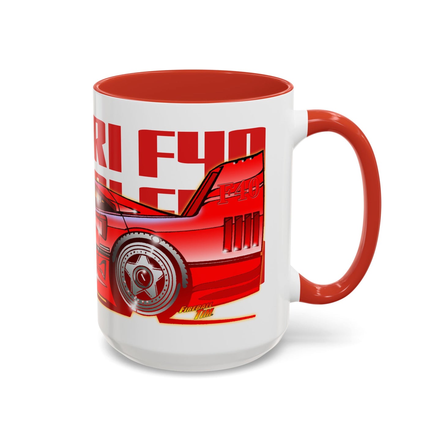 FERRARI F40 Supercar Collectible Coffee Art Mug - 2 Sizes