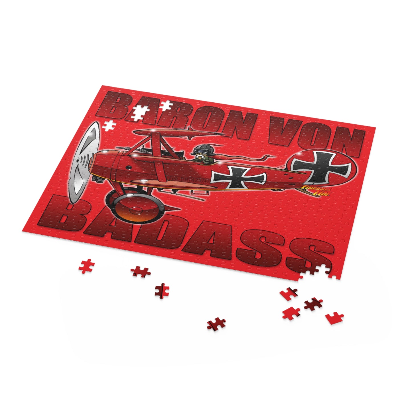 BARON VON BADASS Red Baron Airplane Puzzle (500-Piece)