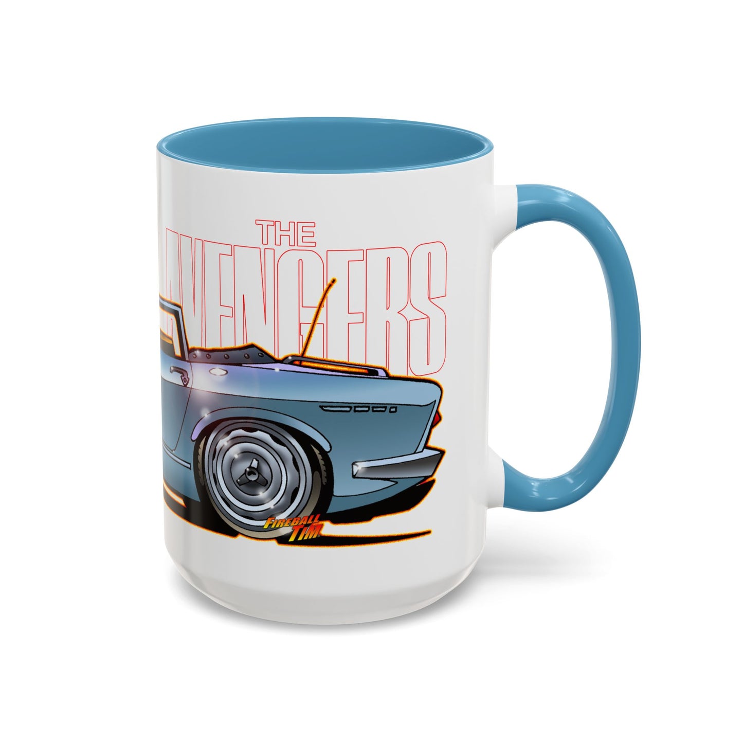 THE AVENGERS TV Show Emma Peel Lotus Elan Collectible Coffee Mug - 2 Sizes