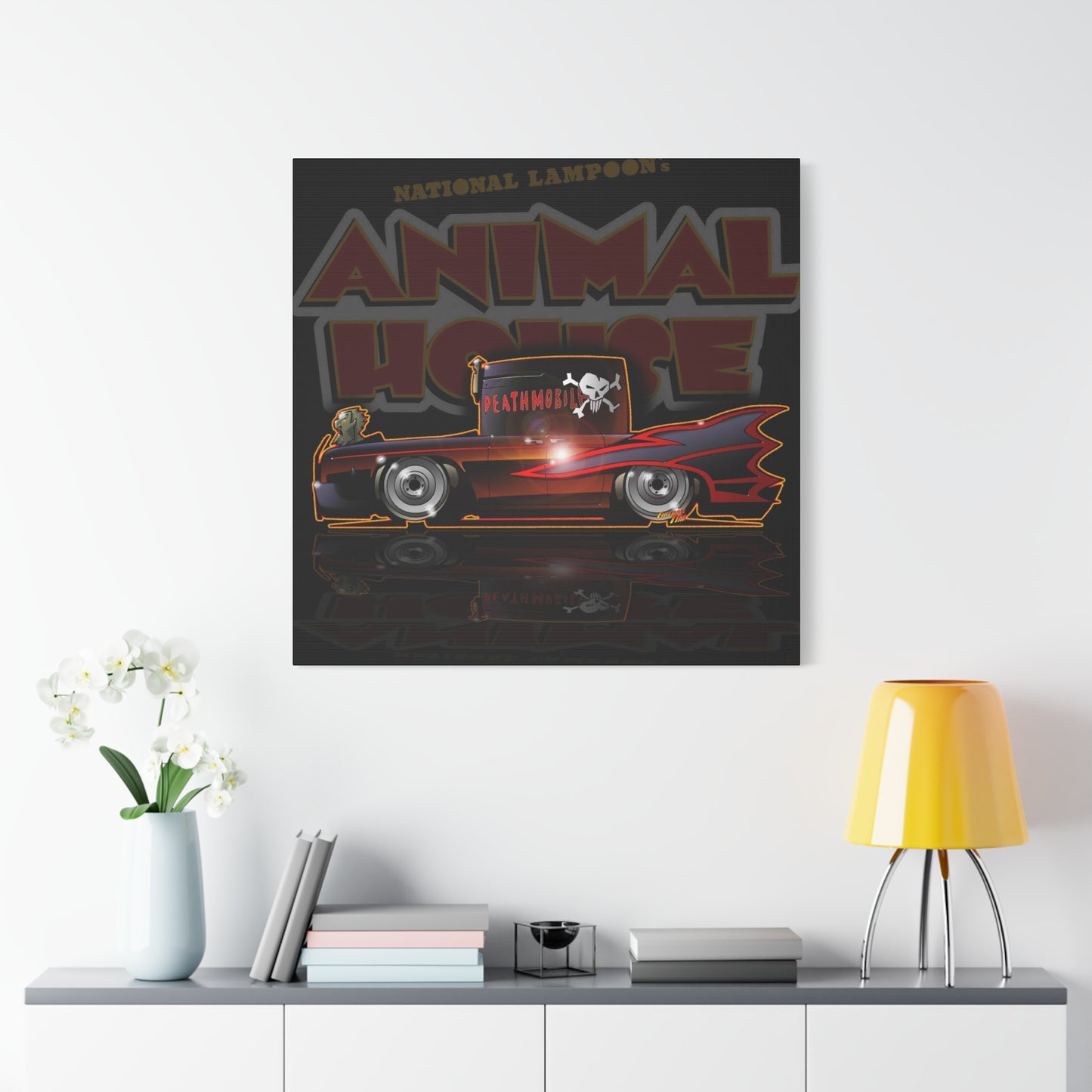ANIMAL HOUSE DEATHMOBILE Fireball Art Canvas Wall Print
