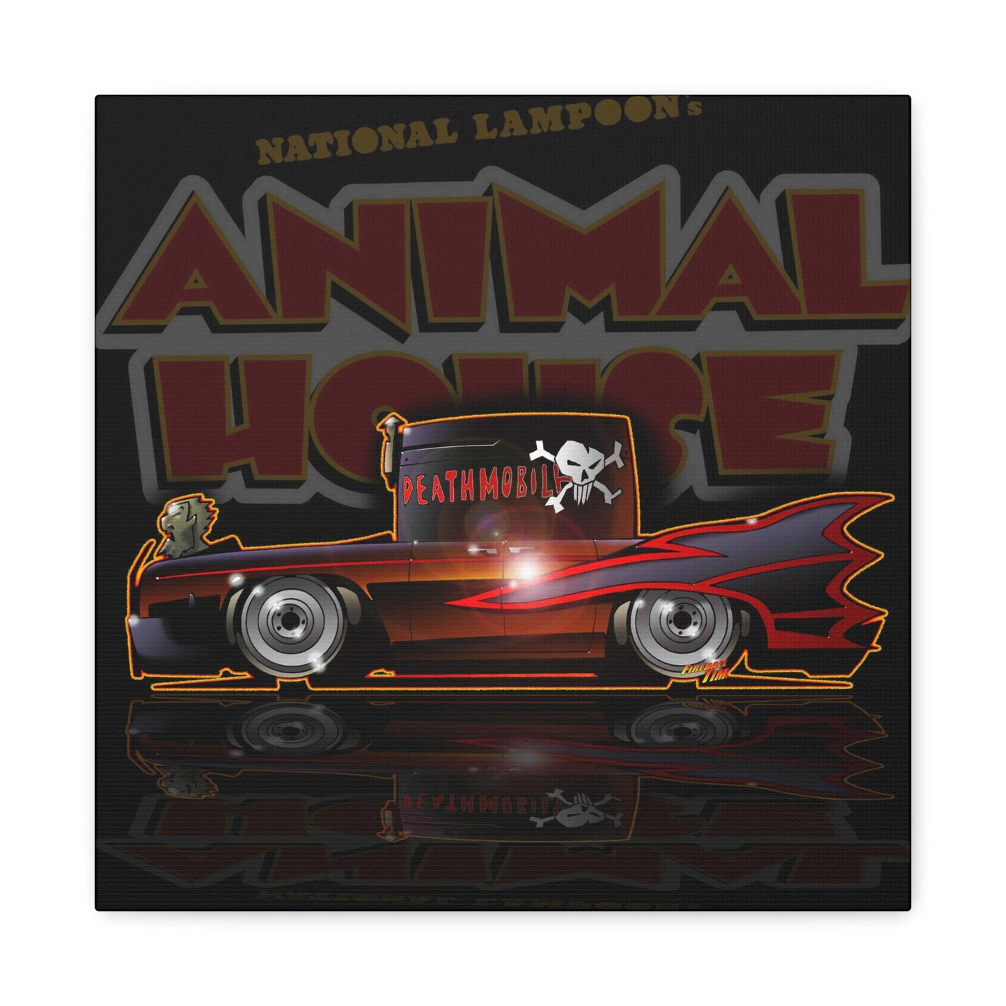 ANIMAL HOUSE DEATHMOBILE Fireball Art Canvas Wall Print
