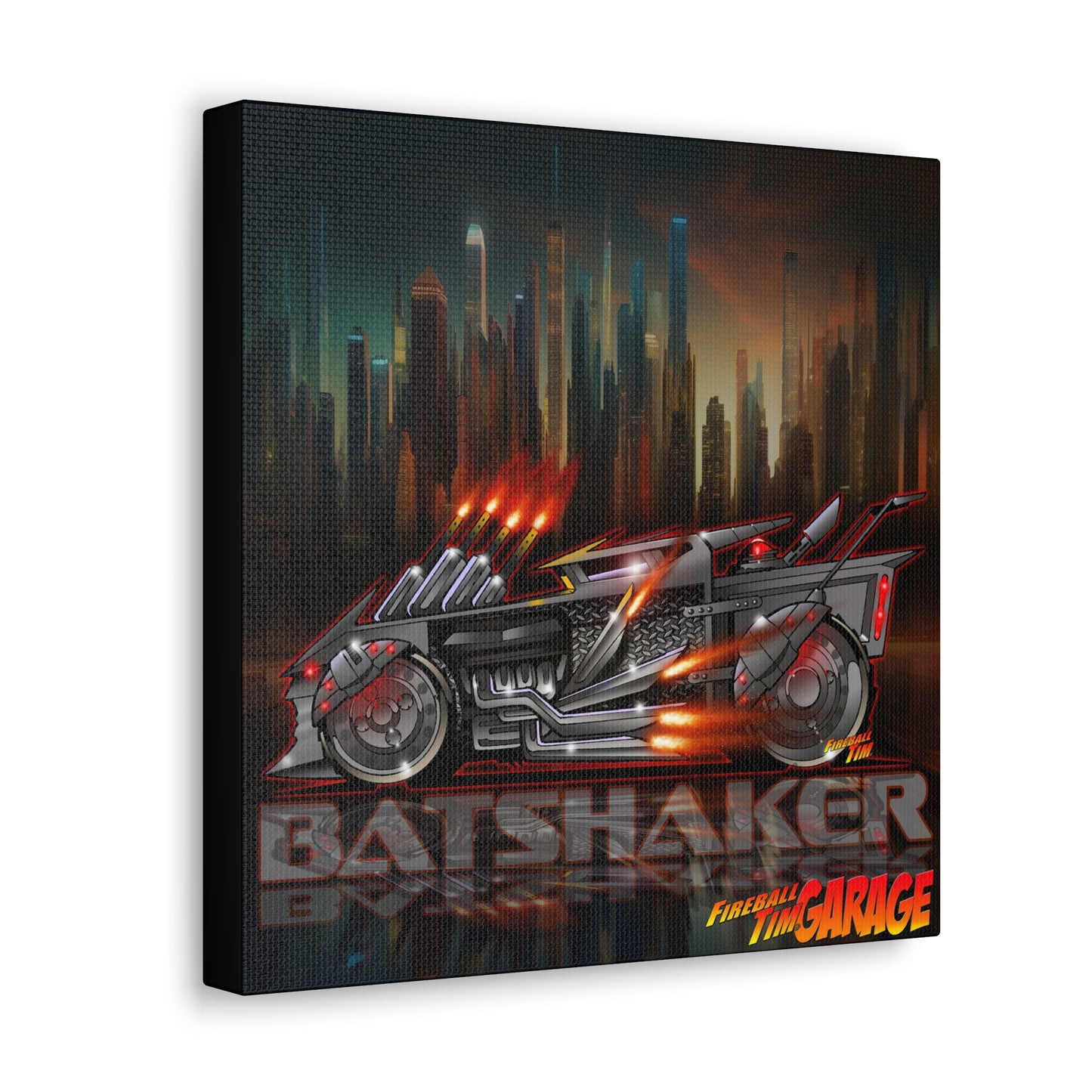 BATSHAKER BATMOBILE Concept Art Canvas MASTERPRINT 3 Sizes