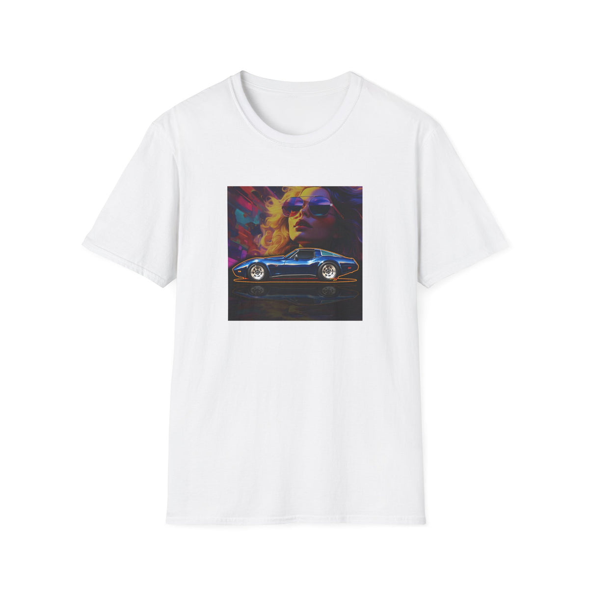 CHEVROLET CORVETTE 1978 Collectible Blonde Fireball Art Collectible Fireball Art TeeShirt