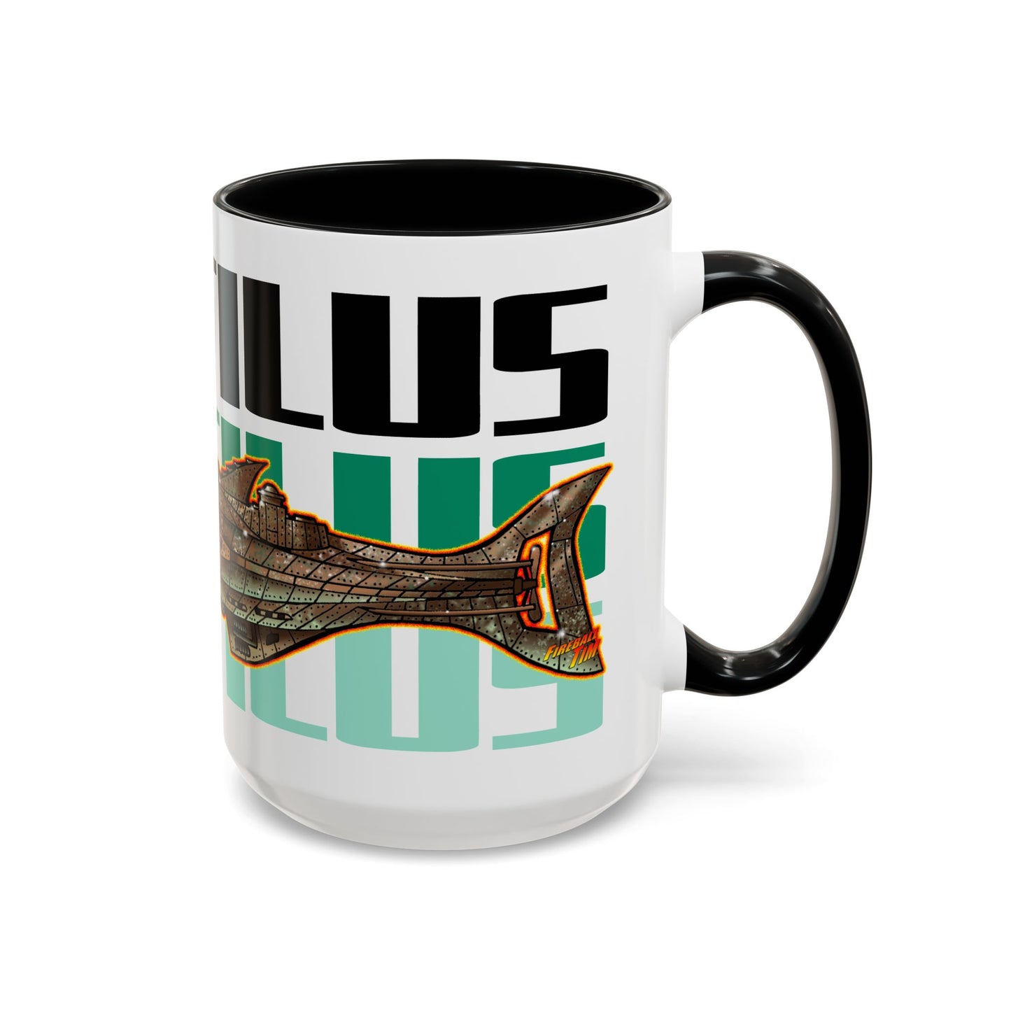20,000 LEAGUES NAUTILUS SUBMARINE Fireball Art Collectible Coffee Mug - 2 Sizes