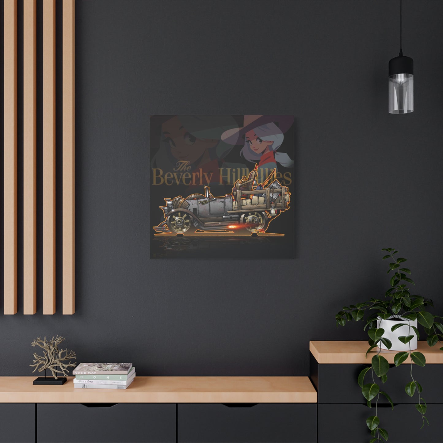BEVERLY HILLBILLIES JALOPY Canvas Art Wall Print