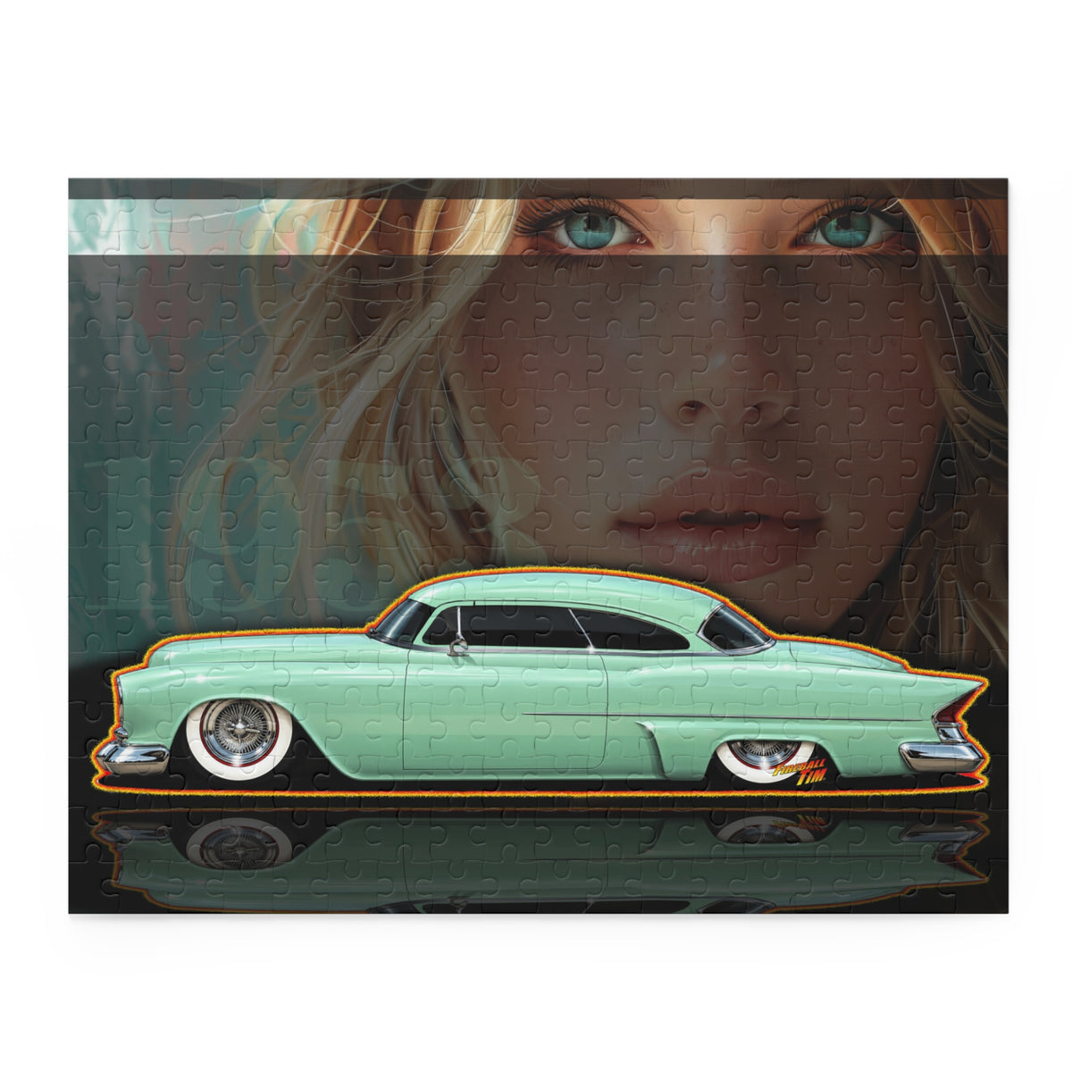 BUICK 1953 Kustom Special Collectible Fireball Art Jigsaw Puzzle — Retro Custom Cars (120/252/500‑Piece)