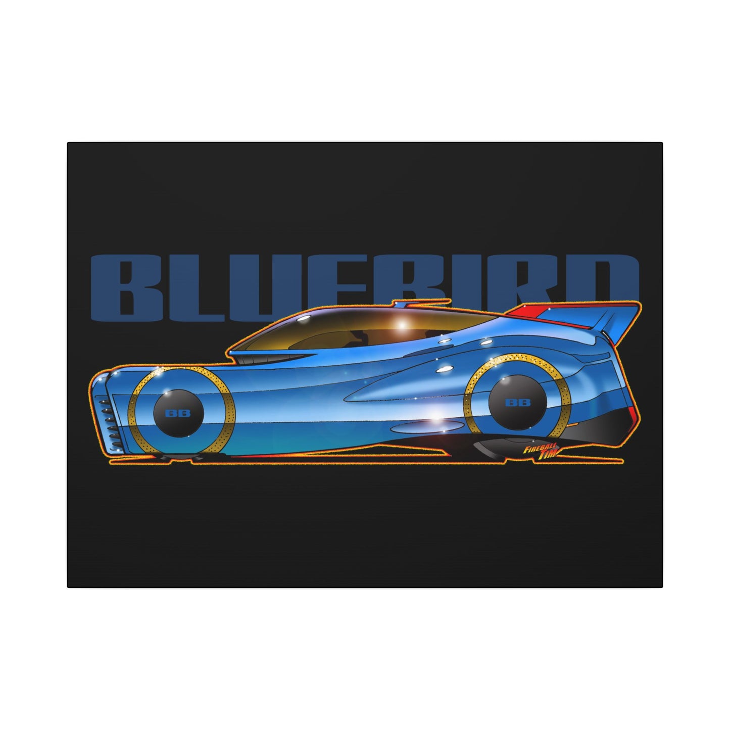 BLUEBIRD FIREBALL CONCEPT Canvas Art Print - 11x14
