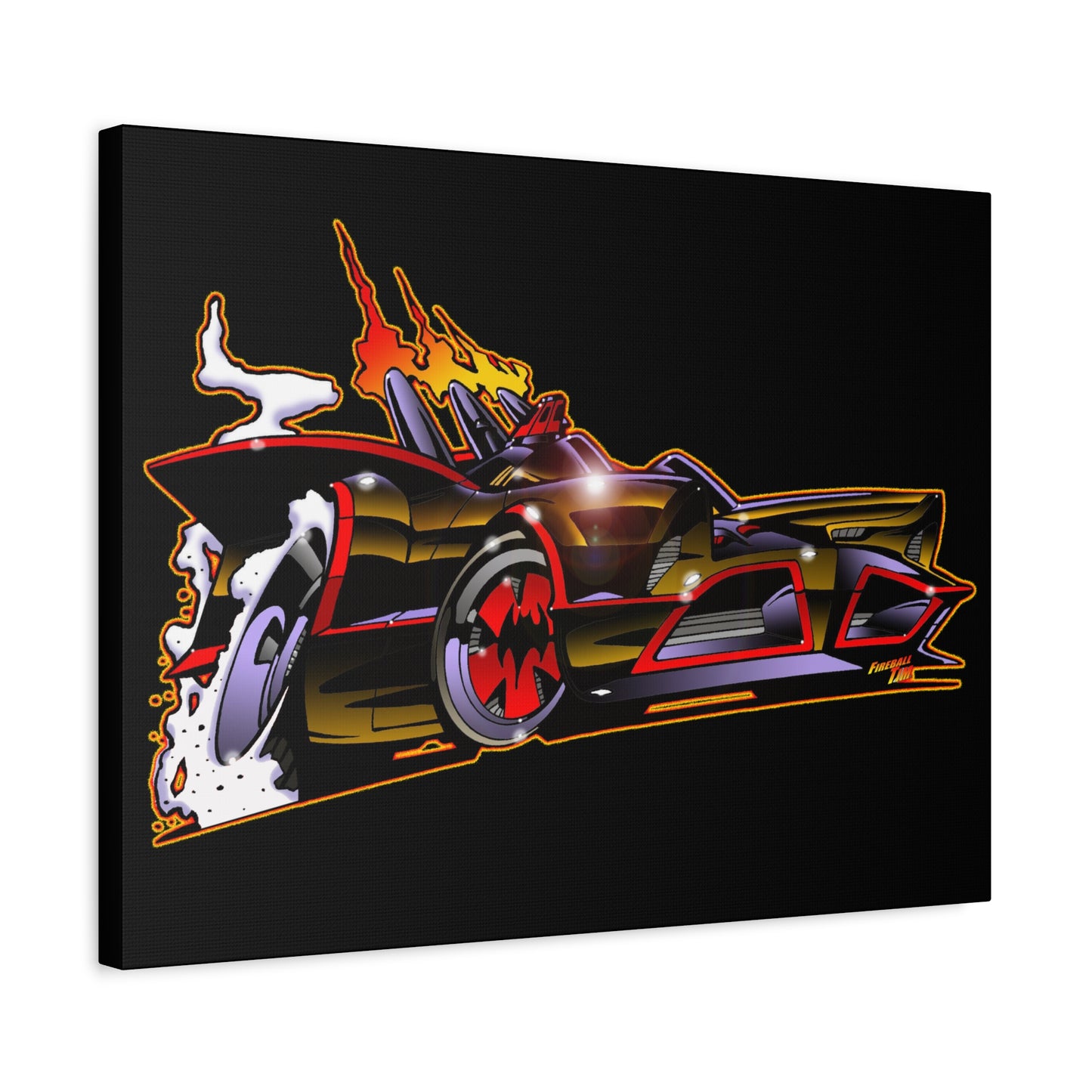 BATMOBILE 1966 BATMAN BAT66 Collectible TV Car Canvas Wall Art