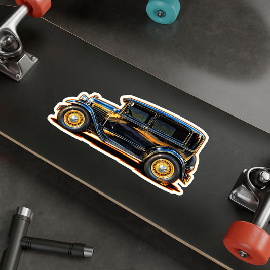 FORD MODEL A 1930 Vintage Collectible Fireball Art Stickers in 4 Sizes