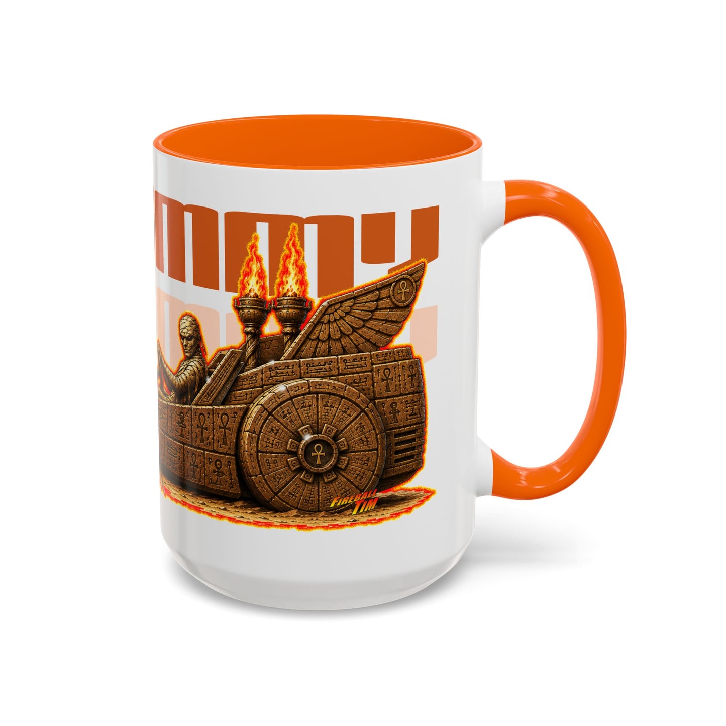 MONSTER MACHINES The Mummy Halloween Collectible Fireball Art Coffee Mug - 2 Sizes