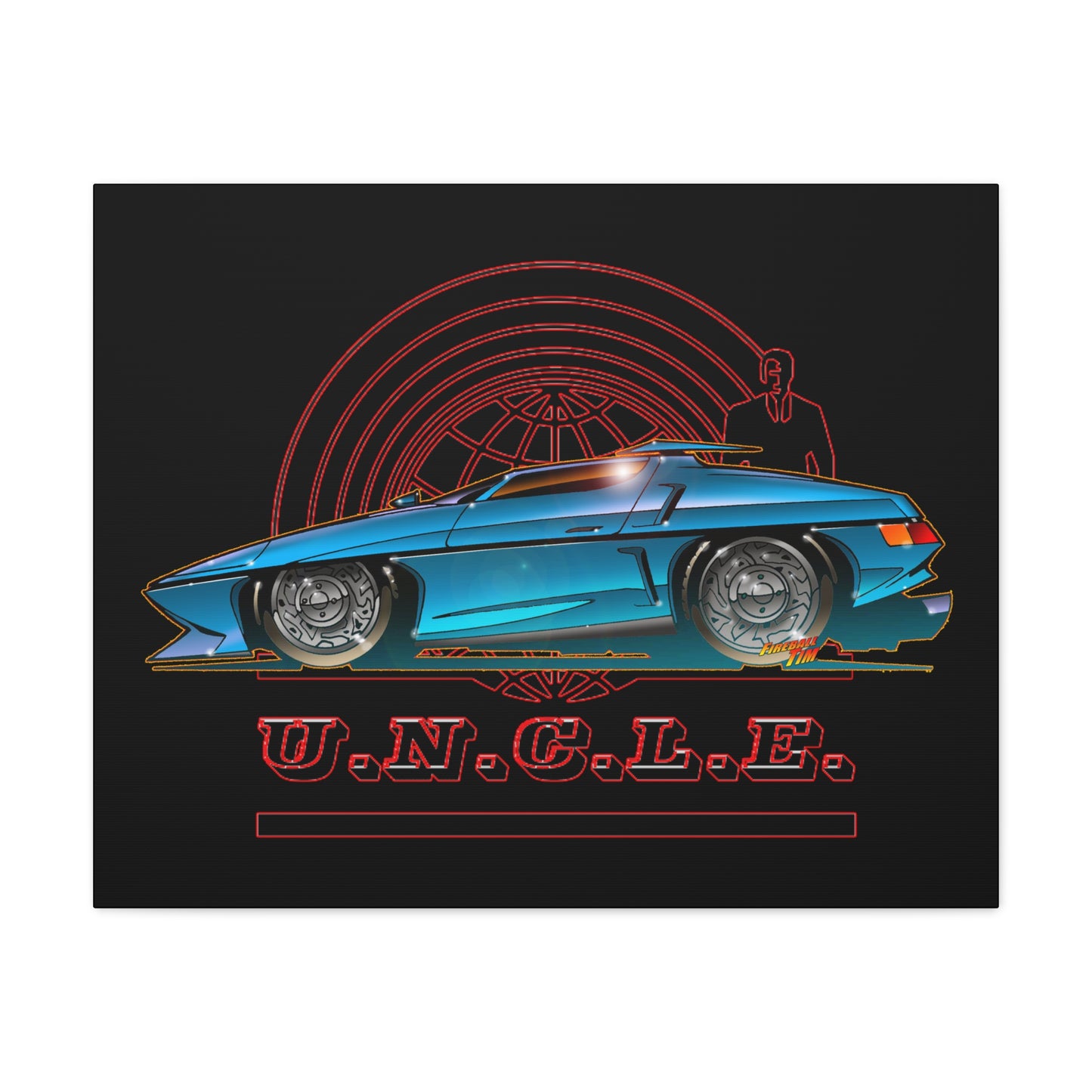 THE MAN FROM U.N.C.L.E. Piranha TV Car Fireball Canvas Art Print