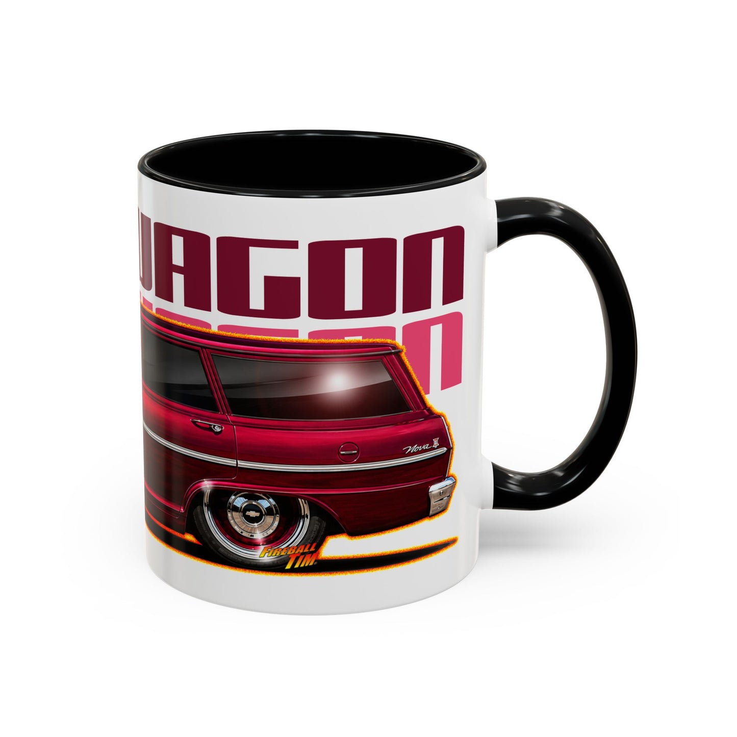 CHEVY NOVA WAGON 1965 Collectible Fireball Art Coffee Mug - 2 Sizes