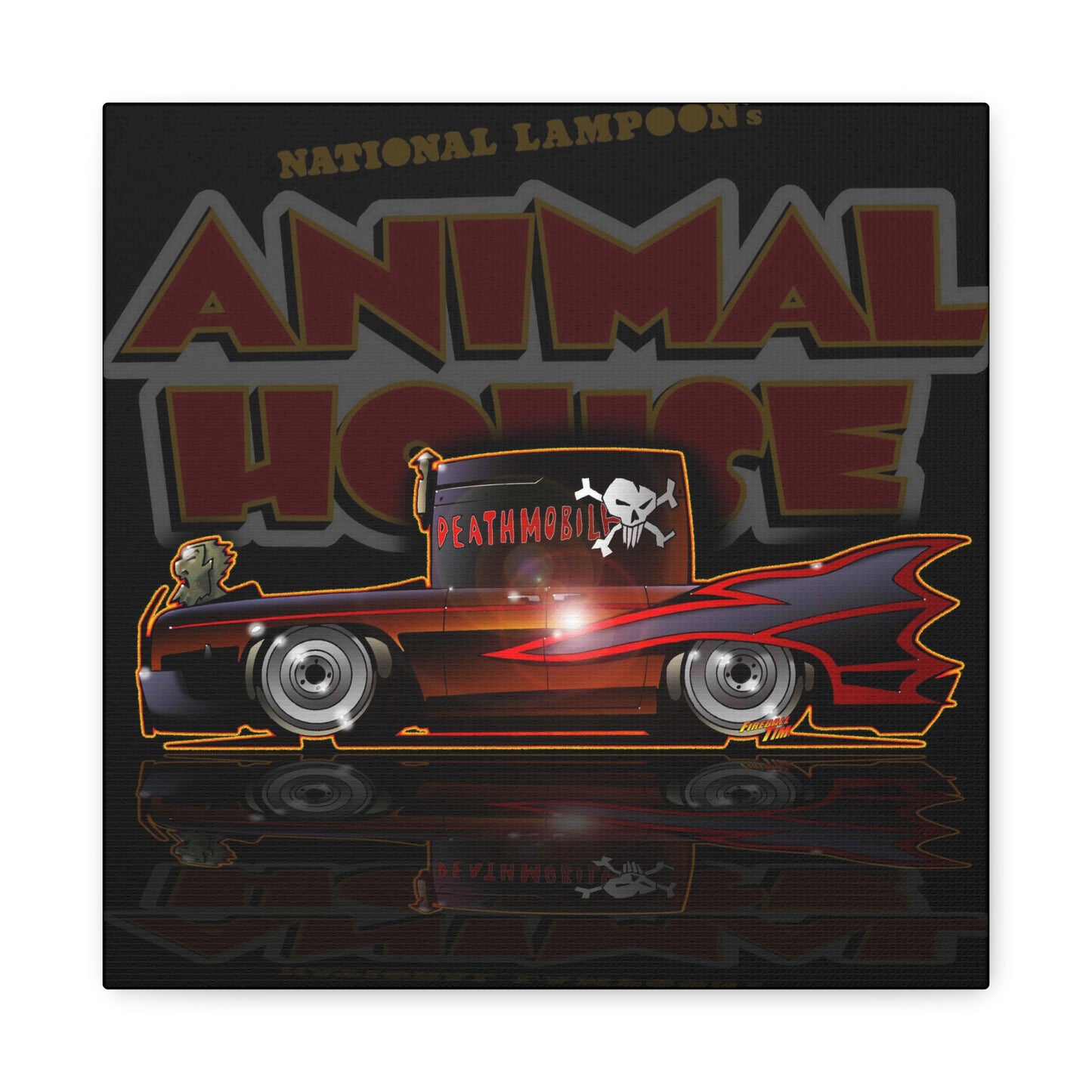ANIMAL HOUSE DEATHMOBILE Fireball Art Canvas Wall Print