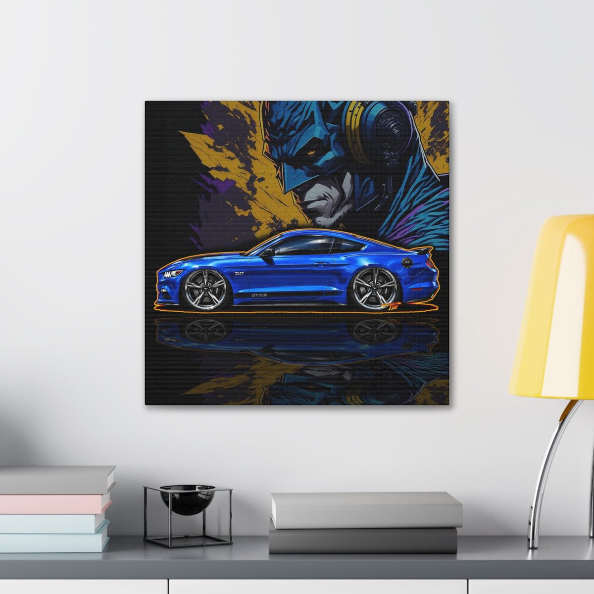 FORD MUSTANG 2017 California Special Collectible Fireball Art Canvas Stretched Print