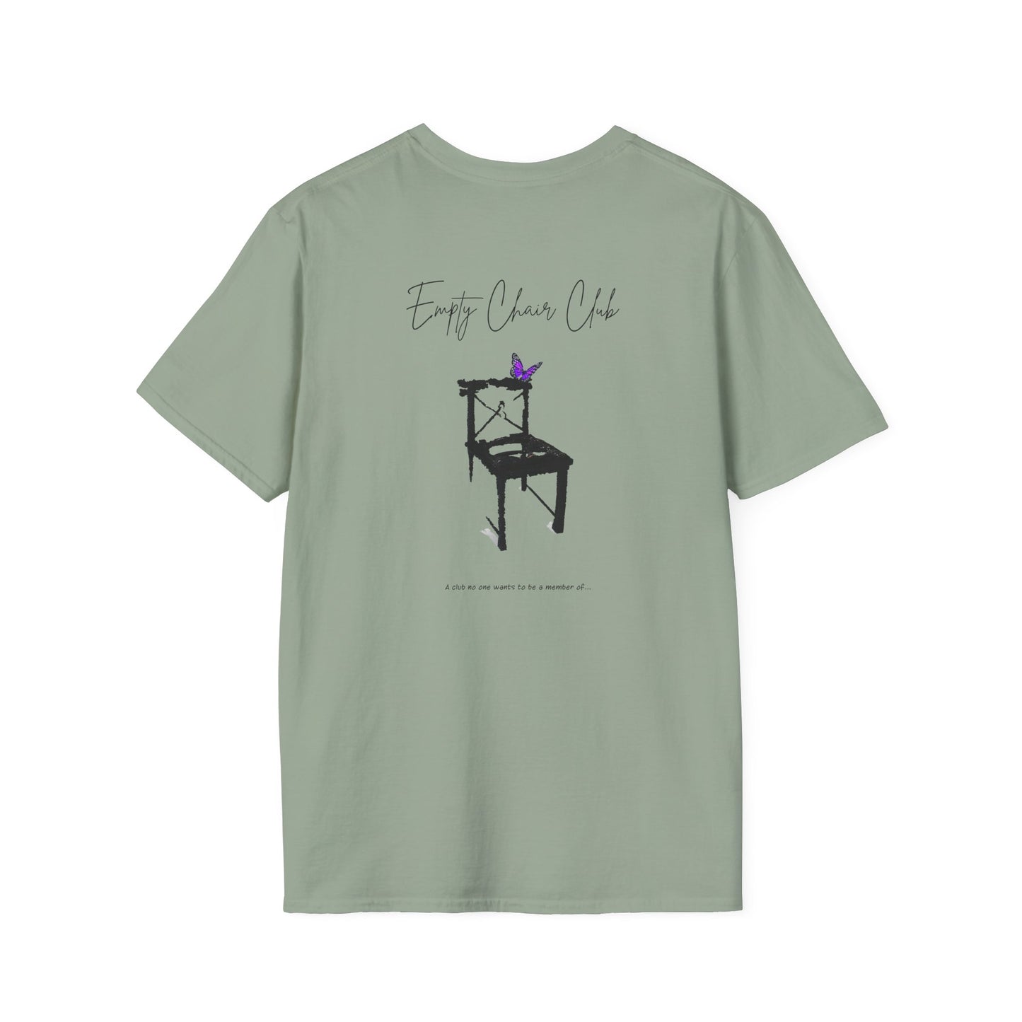 EMPTY CHAIR CLUB Unisex Softstyle T-Shirt - Casual Comfort for Relaxation and Reflection