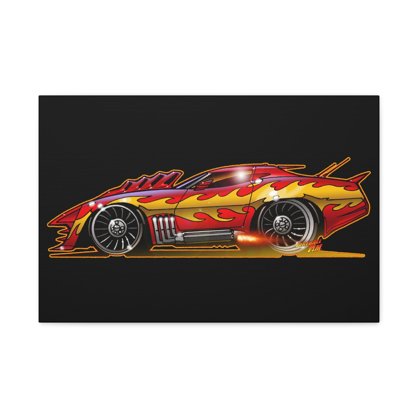 CORVETTE SUMMER Movie Car Fireball Art Canvas Print