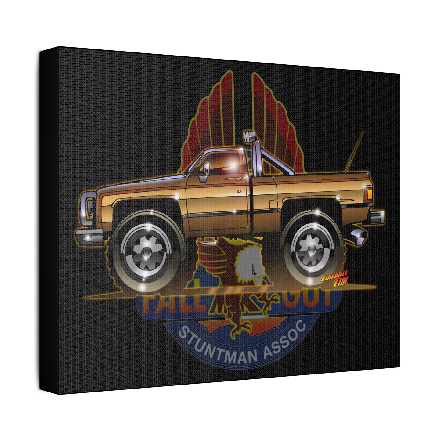 THE FALL GUY 1982 GMC K-2500 TV Show Truck Canvas Art Print - 11x14