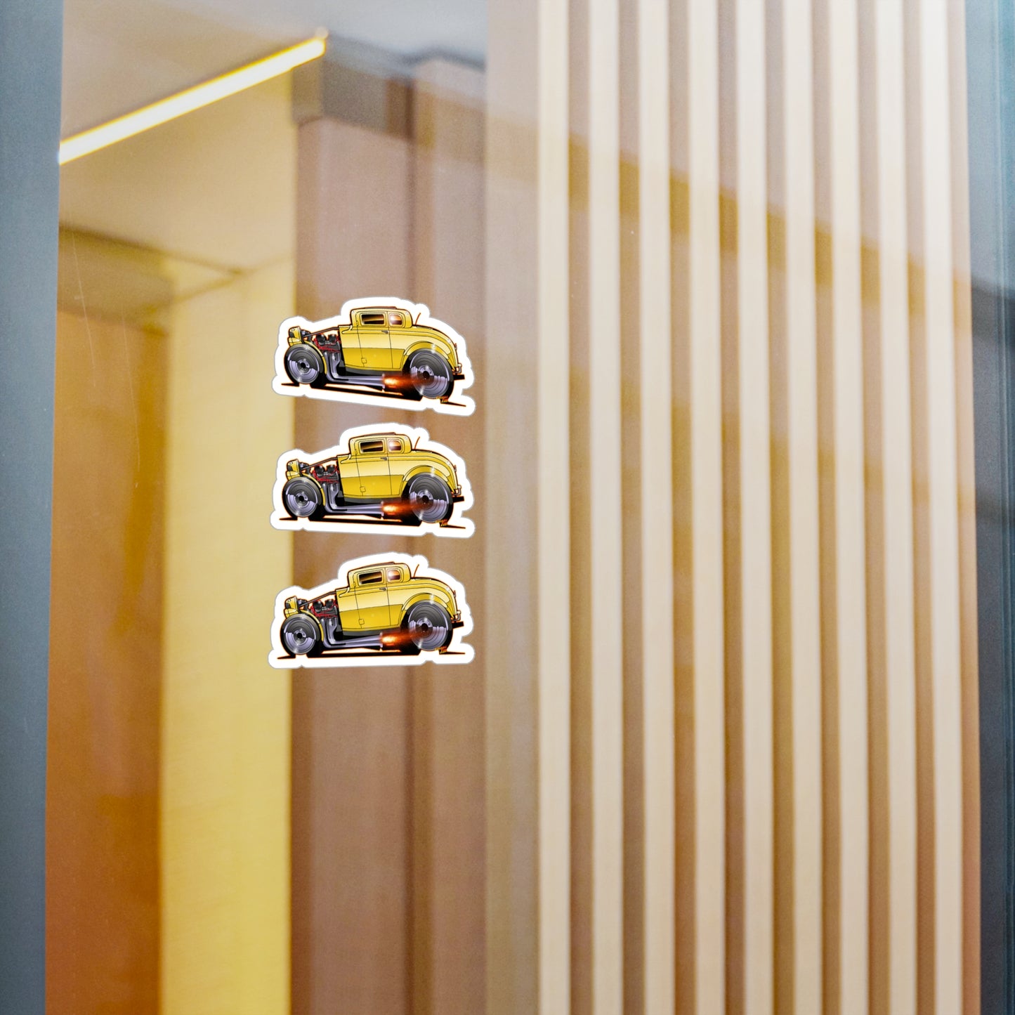 AMERICAN GRAFFITI '32 HOT ROD Movie Car Fireball Art Decal Sticker - 4 Sizes