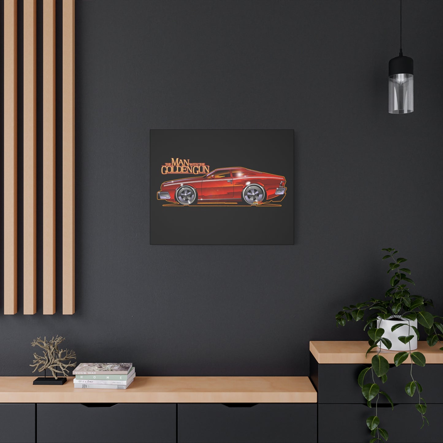MAN WITH THE GOLDEN GUN AMC Hornet James Bond Fireball Art Canvas Print