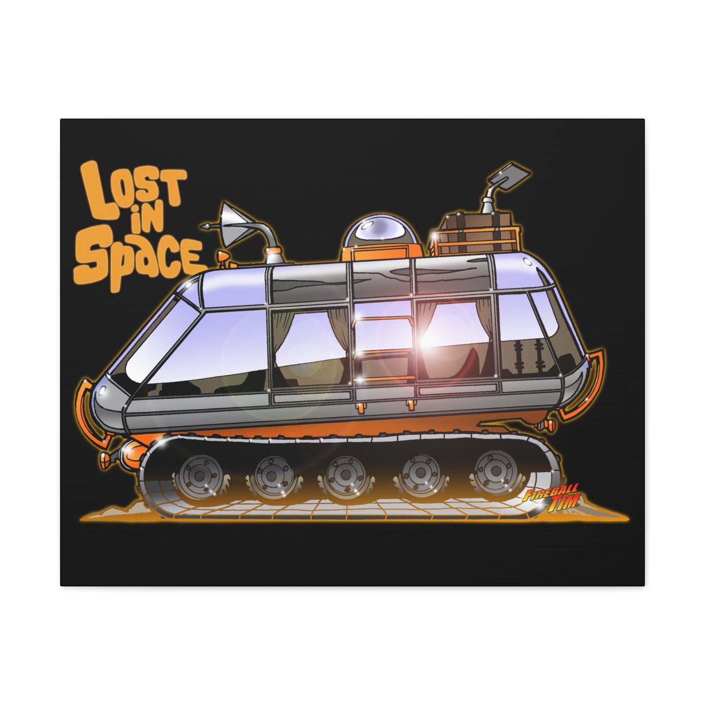 LOST in SPACE Classic TV Chariot Canva Art Wall Print