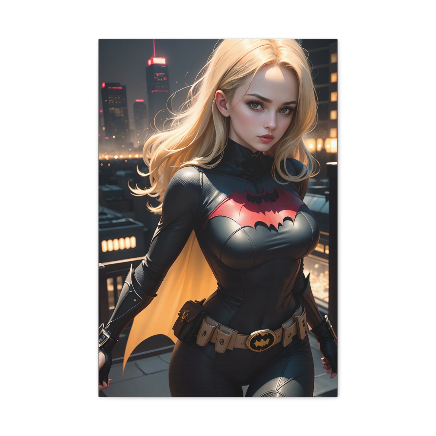 BATMAN BATGIRL Superhero Concept Art Canvas Print 20x30