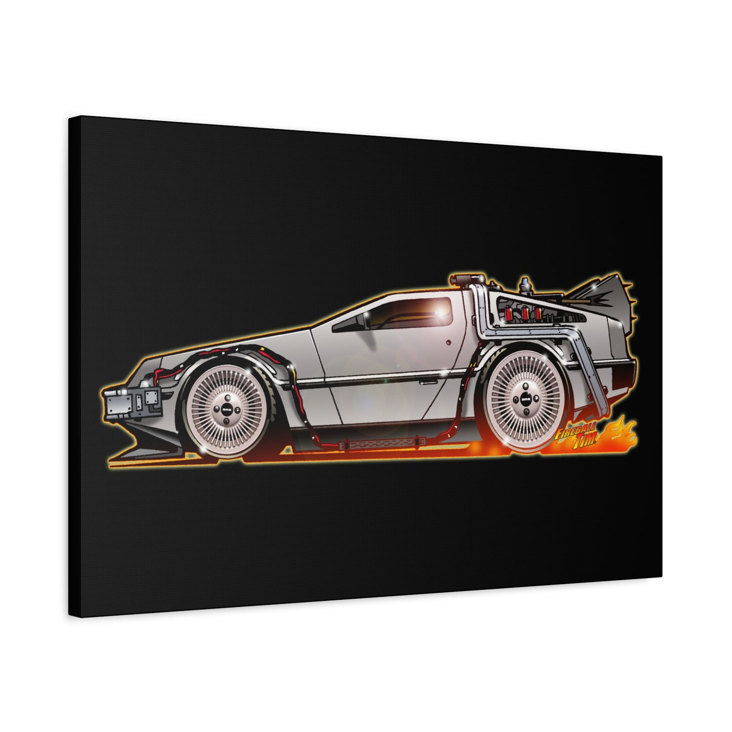BACK to the FUTURE Delorean Time Machine Canvas Art Wall Print