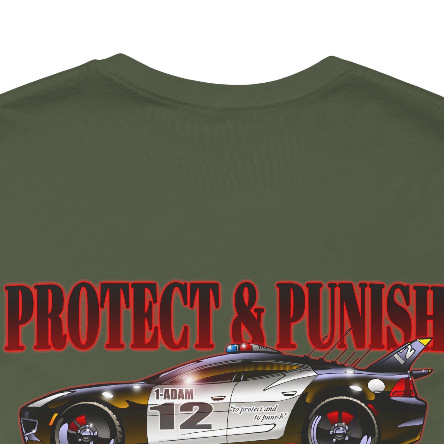 ADAM 12 PROTECT & PUNISH Fisker Police Car Concept Art Short Sleeve Tee 7 Colors