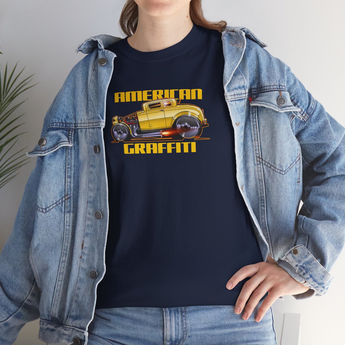 AMERICAN GRAFFITI '32 HOT ROD Movie Car Fireball Art Tee Shirt - Mutliple Colors