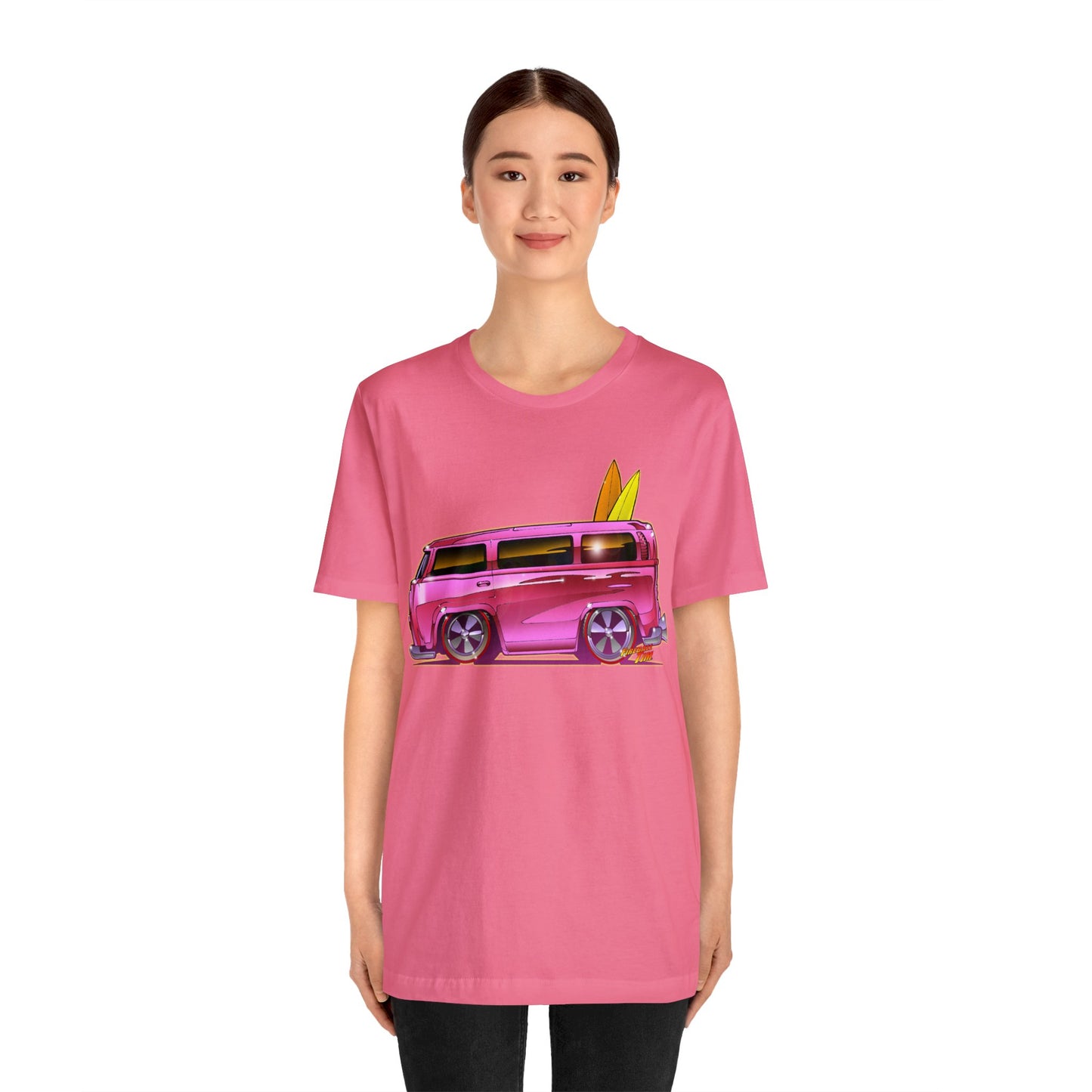 Hot Wheels PINK BEACH BOMB VW Bus Unisex Jersey Short Sleeve TShirt 12 Colors