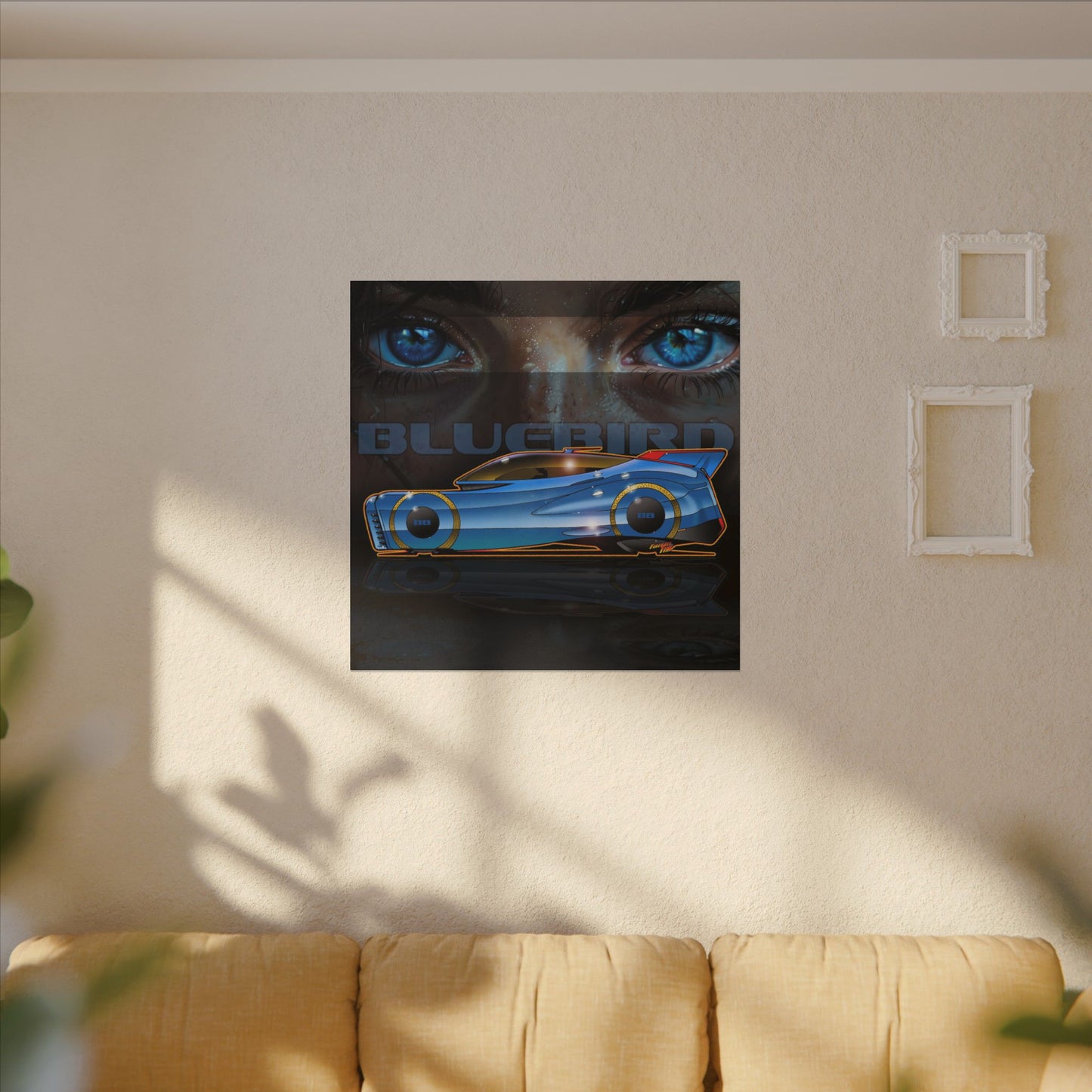 BLUEBIRD FIREBALL CONCEPT Canvas Art Print - 2 Sizes