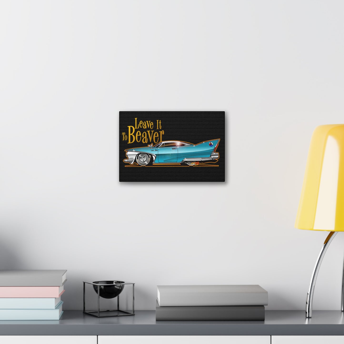 LEAVE IT TO BEAVER Plymouth Fury Canvas Art Wall Print - 12x8