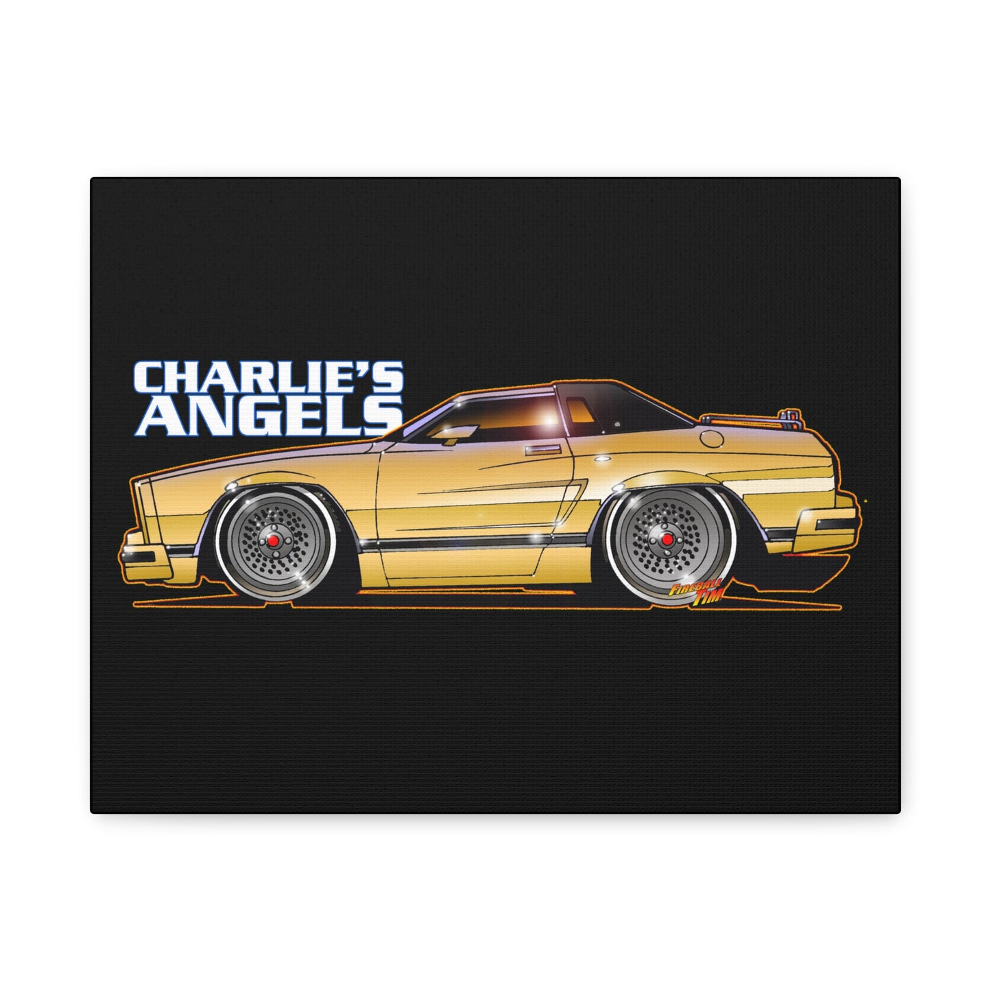 CHARLIE'S ANGELS FORD MUSTANG GHIA TV Car Canvas Art Wall Print - 11x14