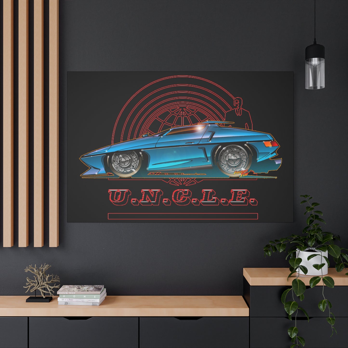 THE MAN FROM U.N.C.L.E. Piranha TV Car Fireball Canvas Art Print