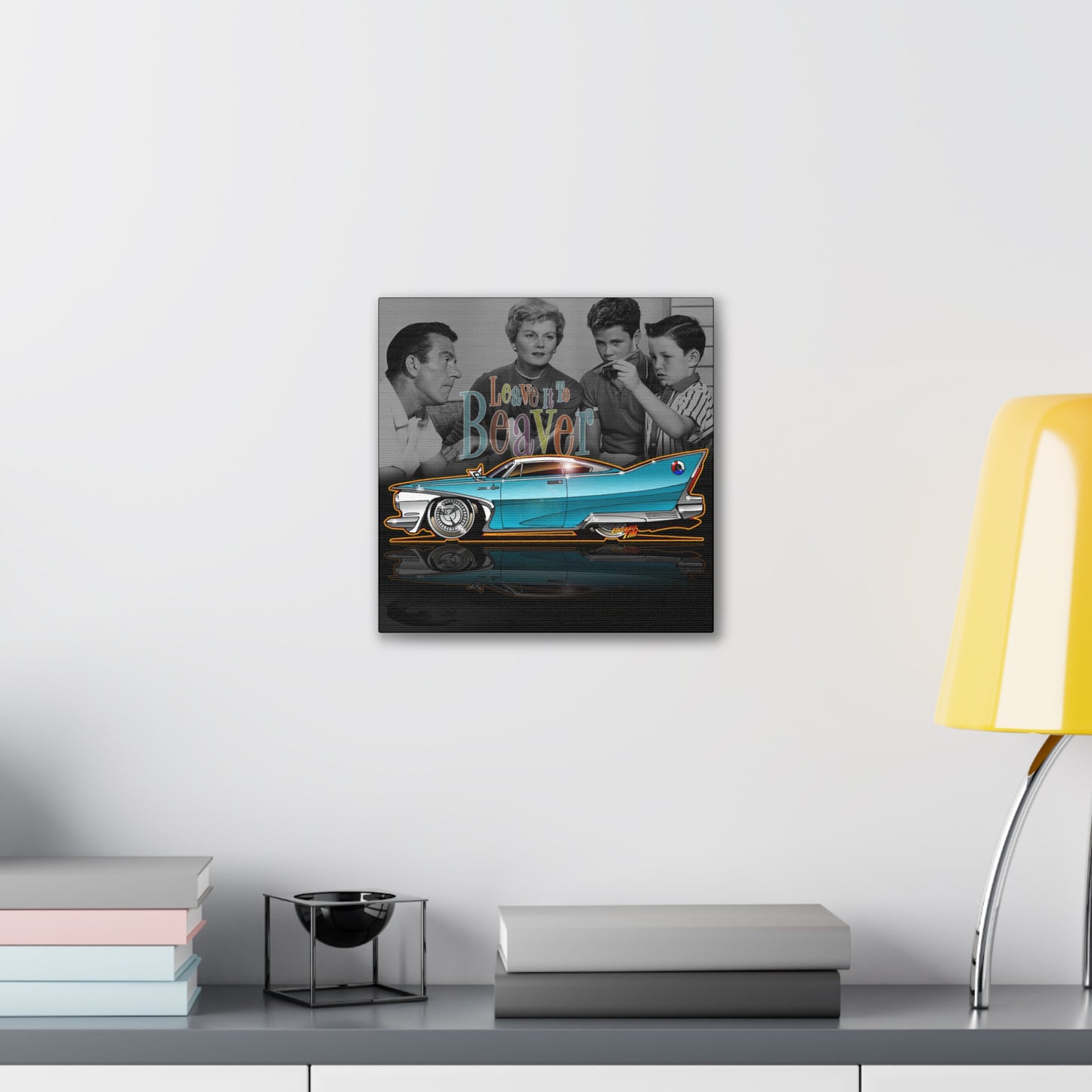 LEAVE IT TO BEAVER Plymouth Fury Canvas Art Wall Print - 12x12