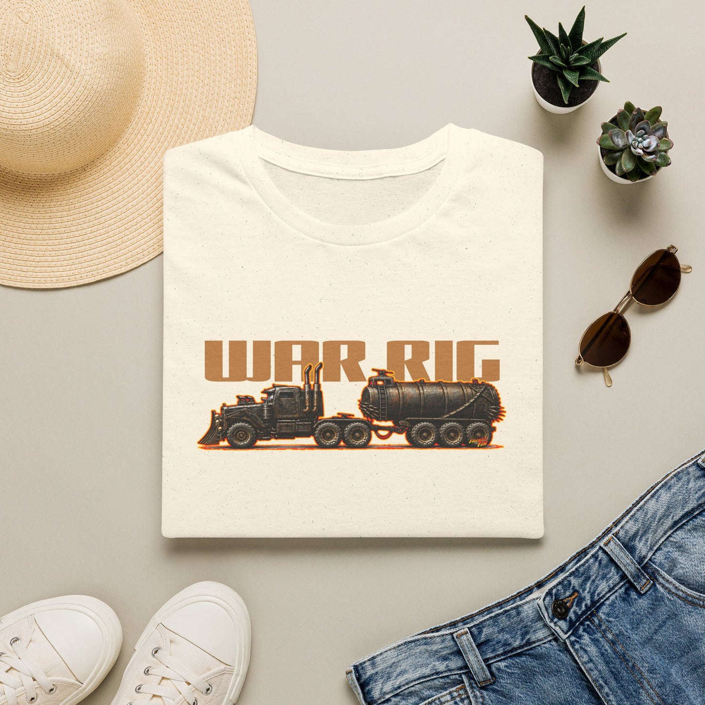 MAD MAX War Rig Collectible Fireball Art Tee Shirt