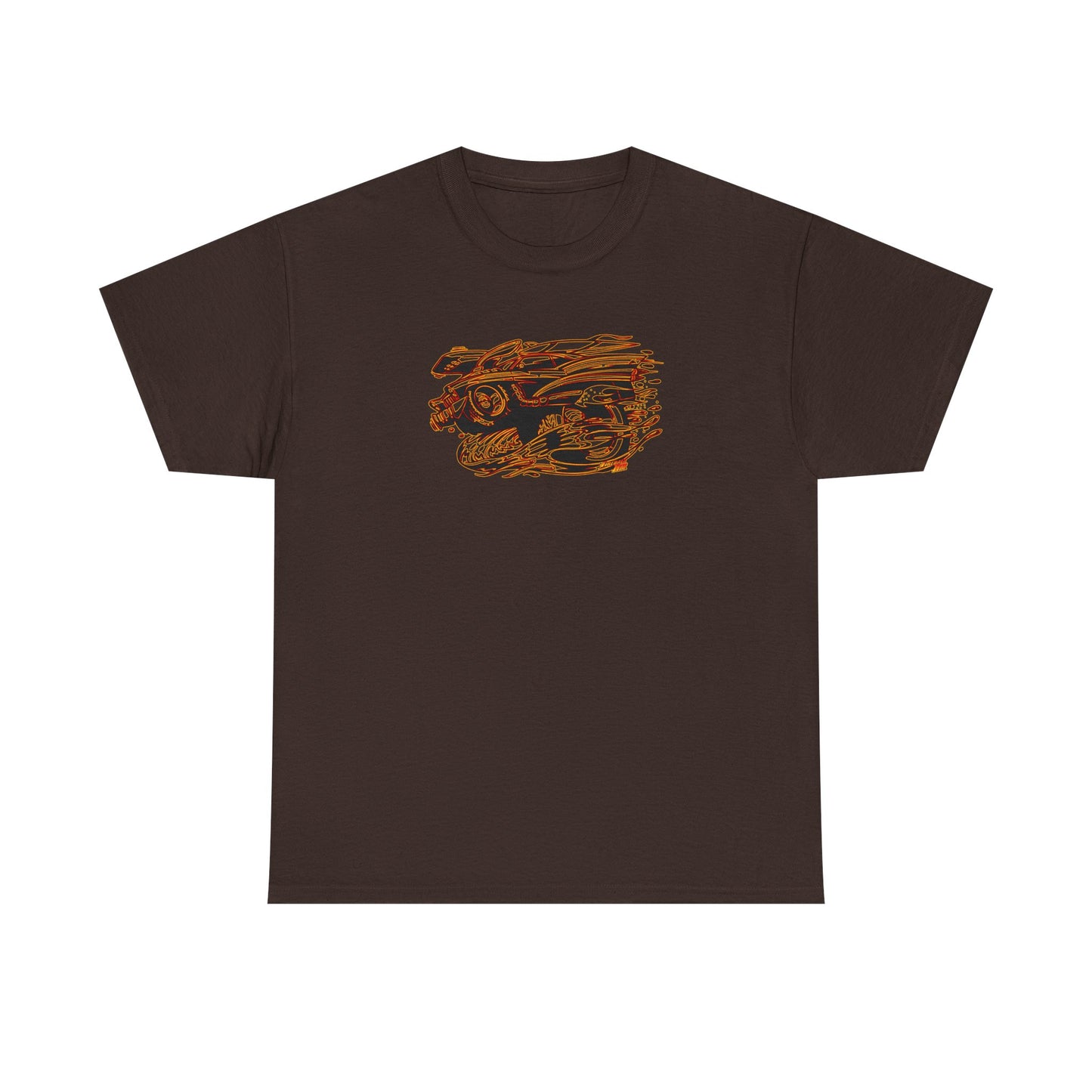 HOT ROD CHEVY Muscle Car Fireball Tee Shirt - Multiple Colors