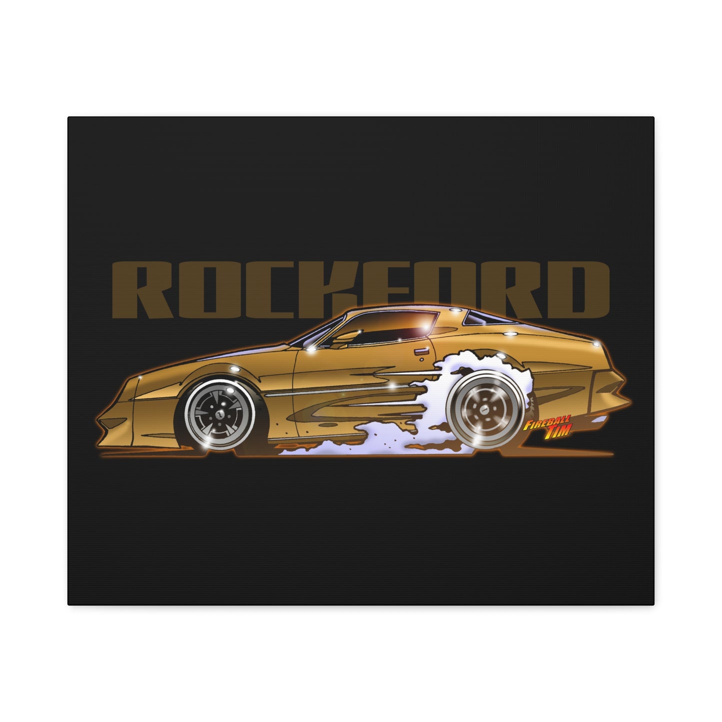 ROCKFORD FILES Pontiac Firebird Fireball Art Canvas Wall Print