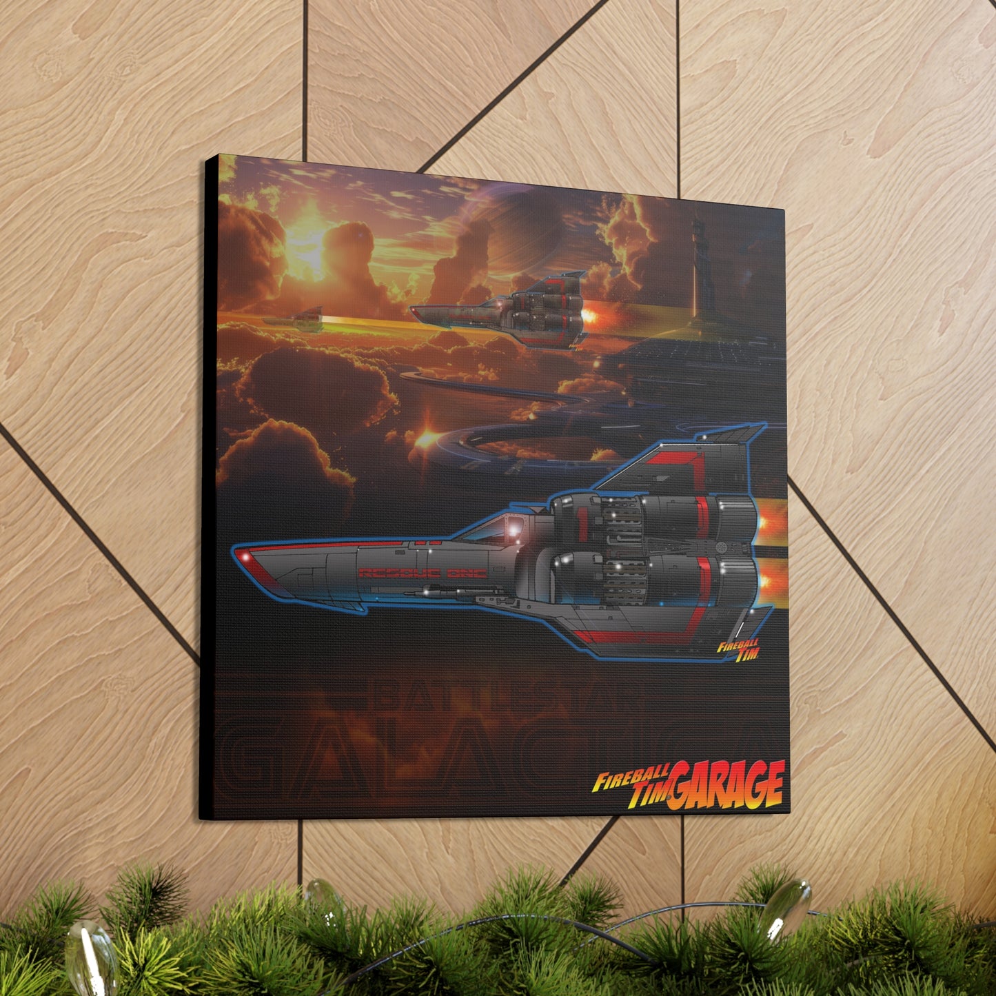 BATTLESTAR GALACTICA Viper Concept Art Canvas MASTERPRINT 3 Sizes