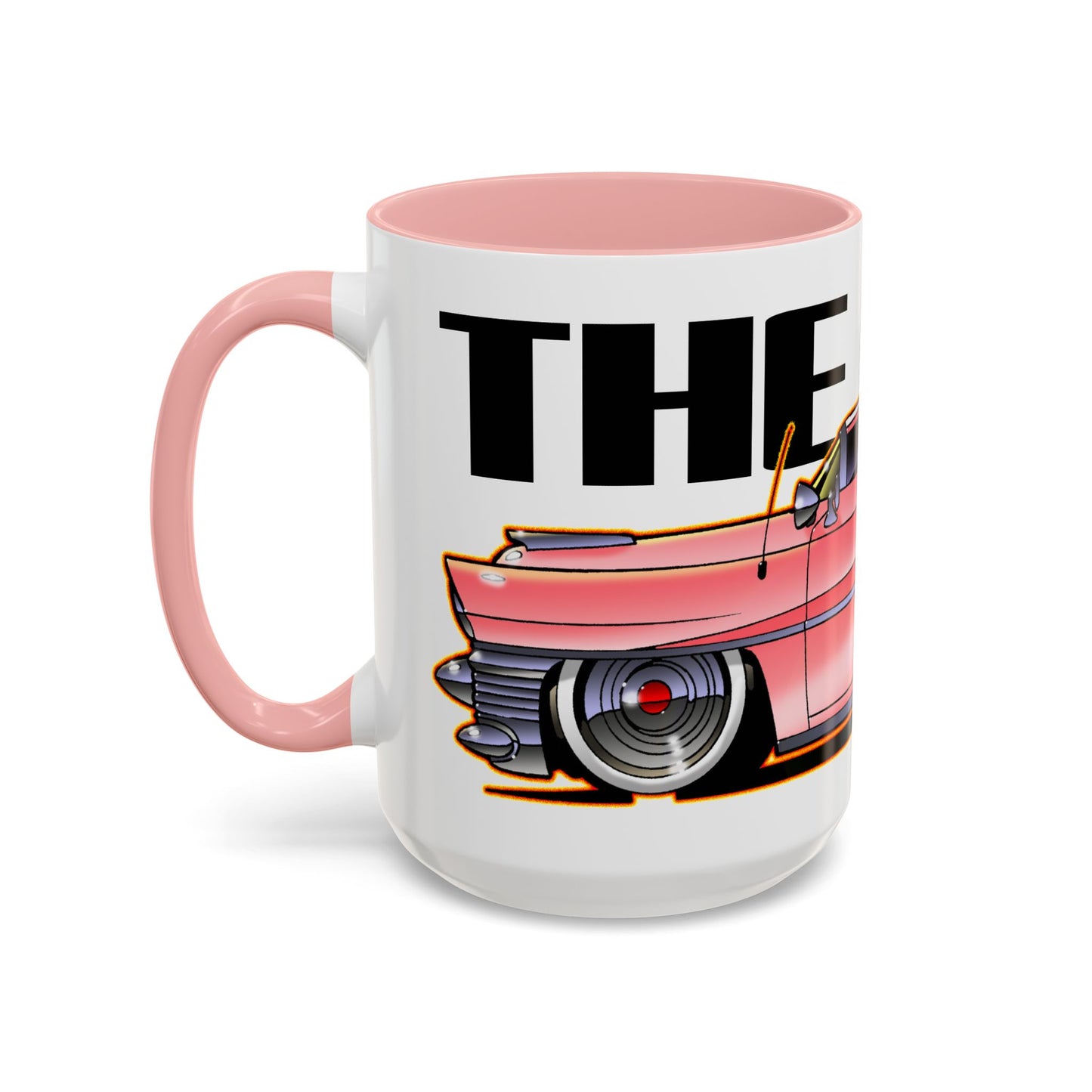 ELVIS THE KING PINK 1955 CADILLAC Fireball Art Coffee Mug - 2 Sizes