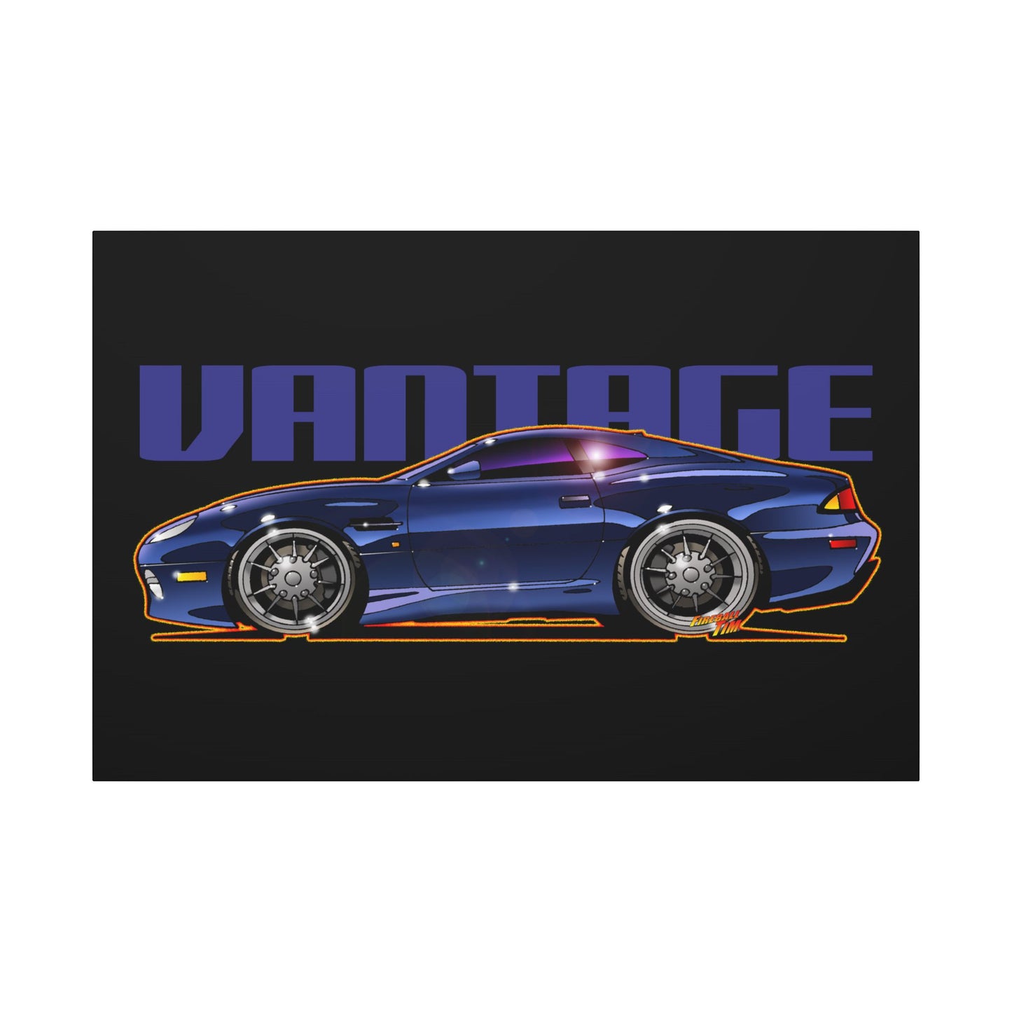 ASTON MARTIN VANTAGE 2001 Fireball Art Canvas Print